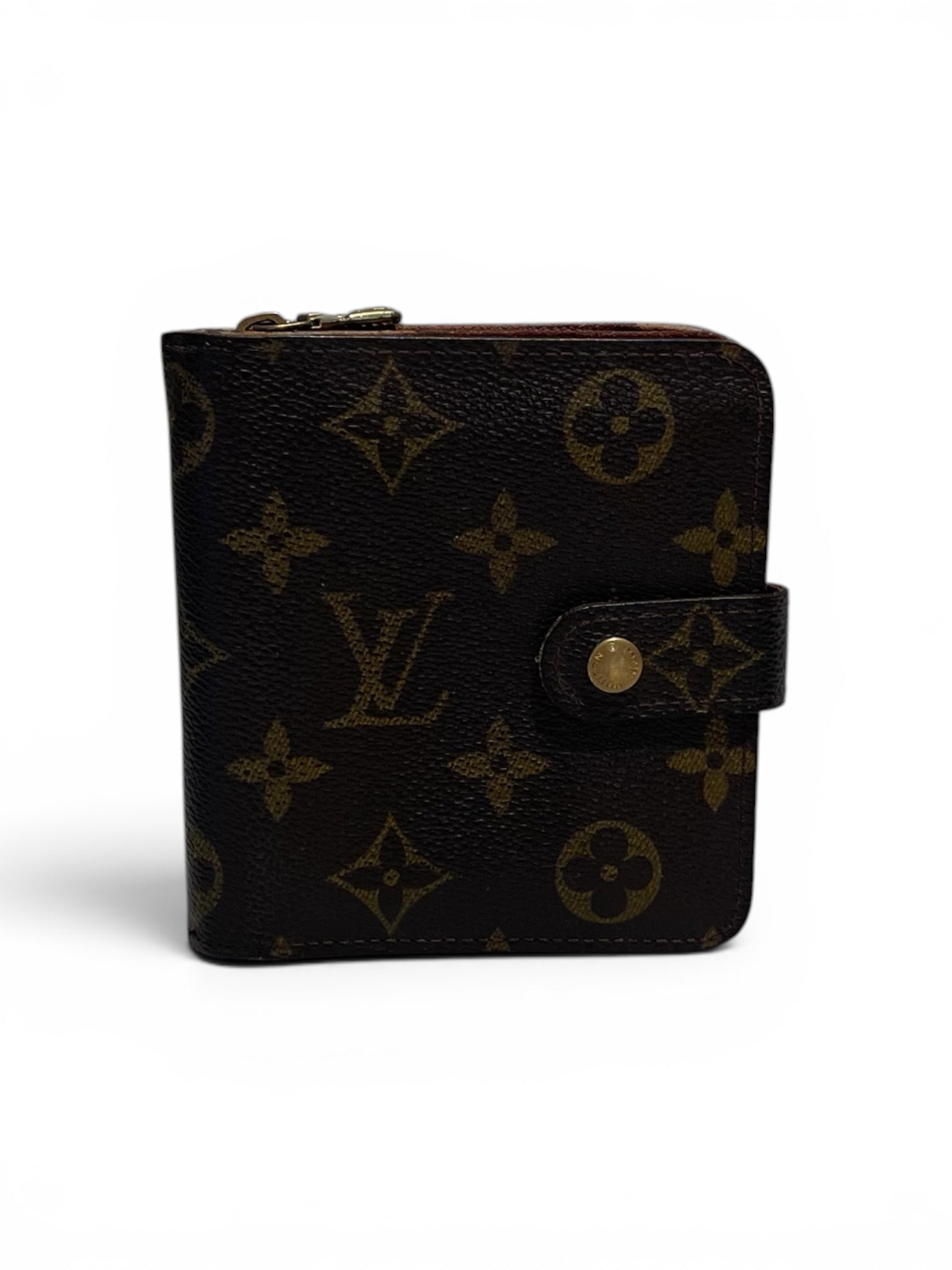 LOUIS VUITTON/Bifold Wallet/Leather/BRW/L's/Zipper view 1