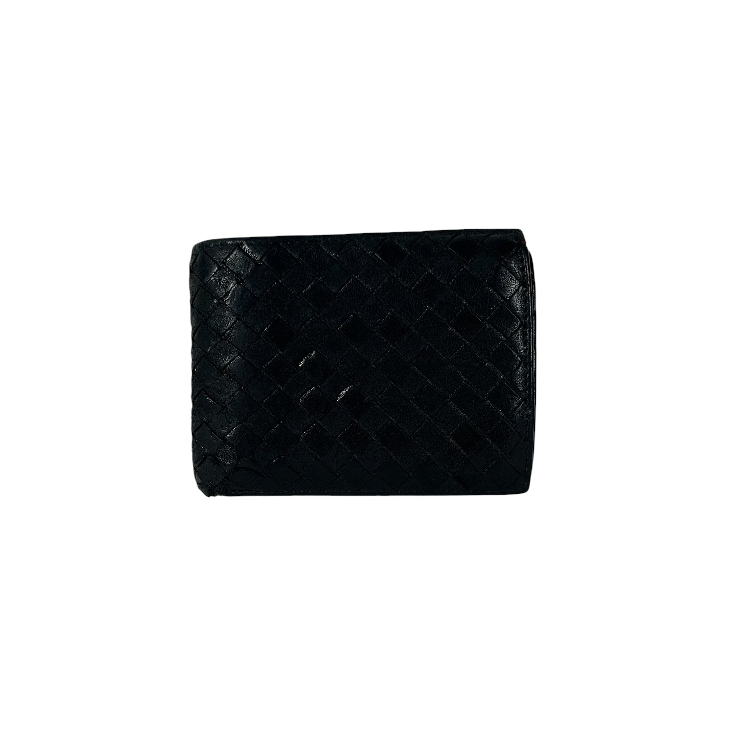 BOTTEGA VENETA/Bifold Wallet/Leather/BLK/M's/BIFOLD TRIPLE POCKET WALLET view 1