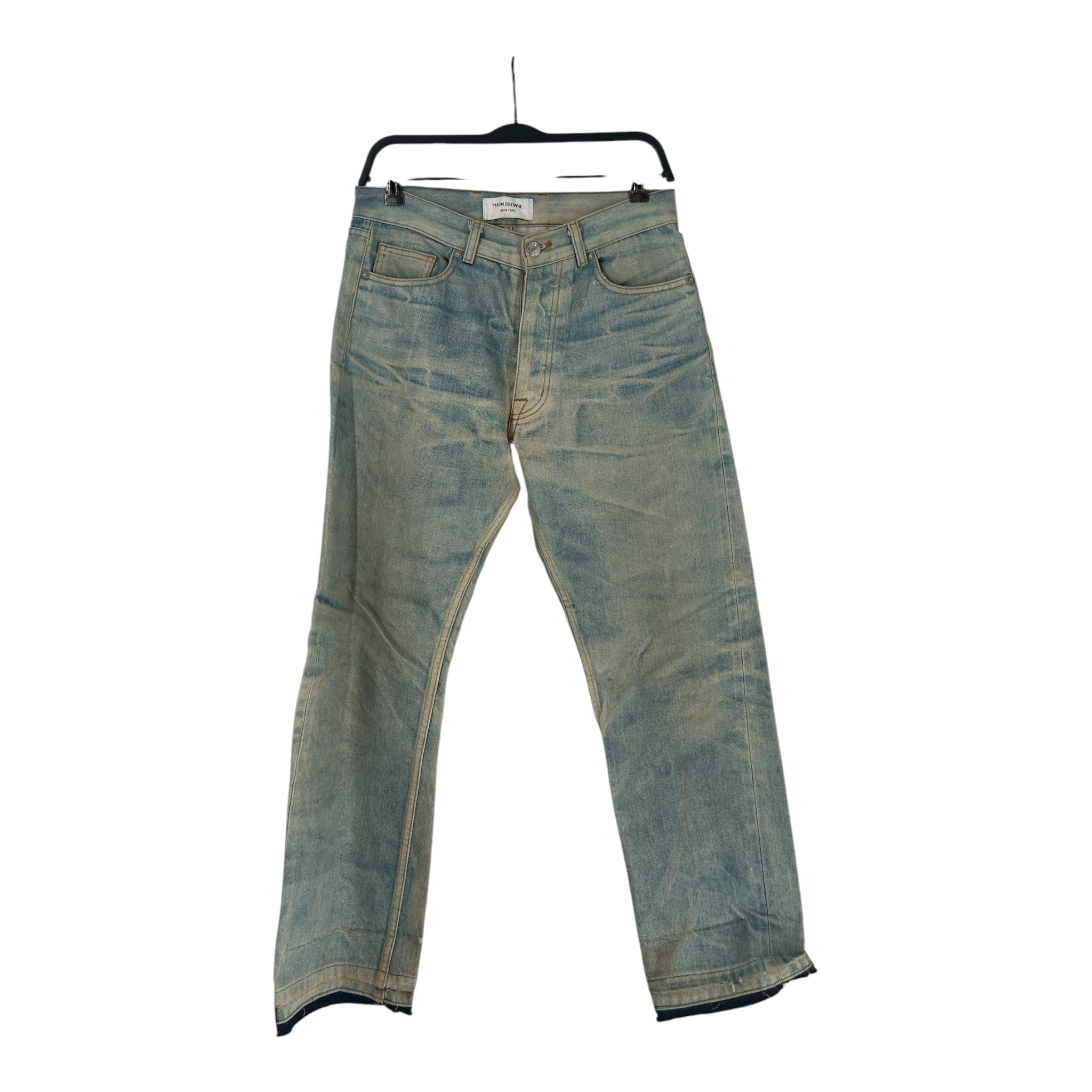 THOM BROWNE. NEW YORK/Skinny Pants/2/Cotton/BLU/ view 1