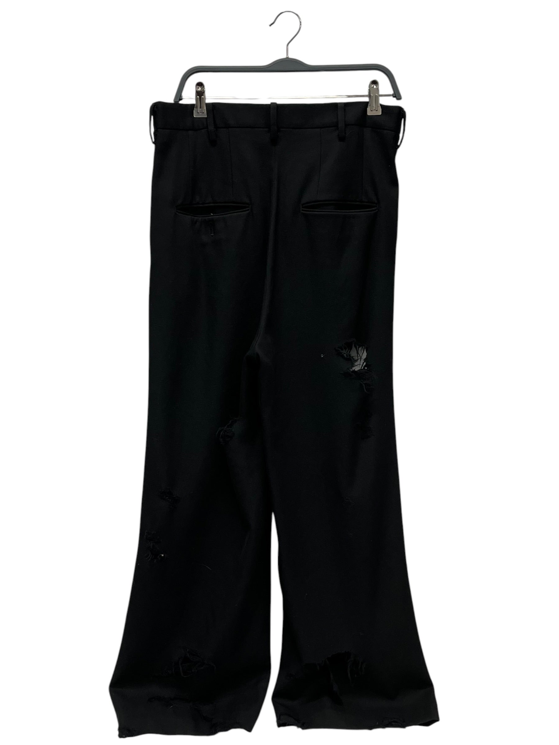 doublet/Straight Pants/S/Polyester/BLK/DISTRESSED view 2