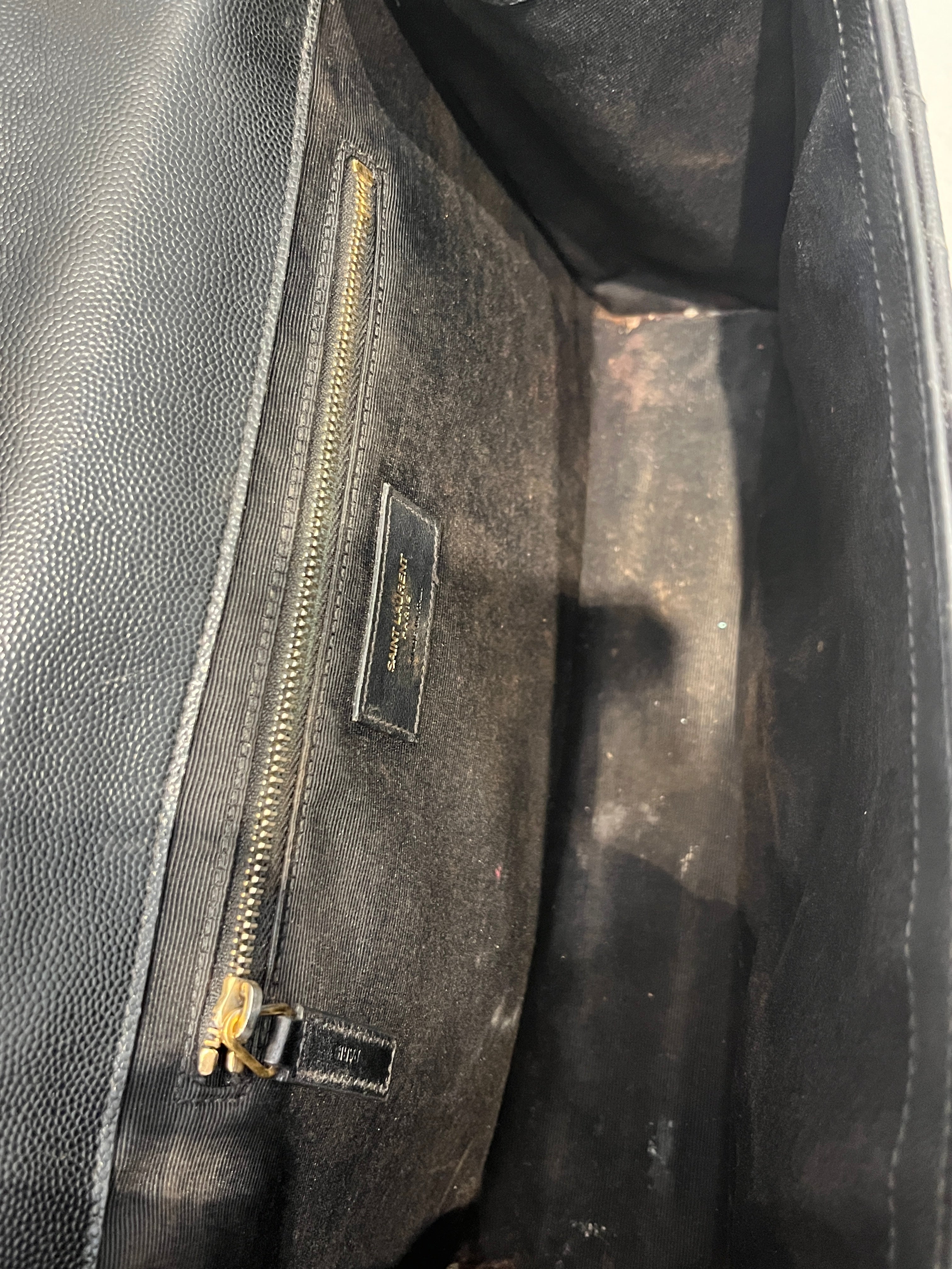 YVES SAINT LAURENT/Tote Bag/Leather/BLK/CHEVRONCAVIARLEATHERDVL354 view 4