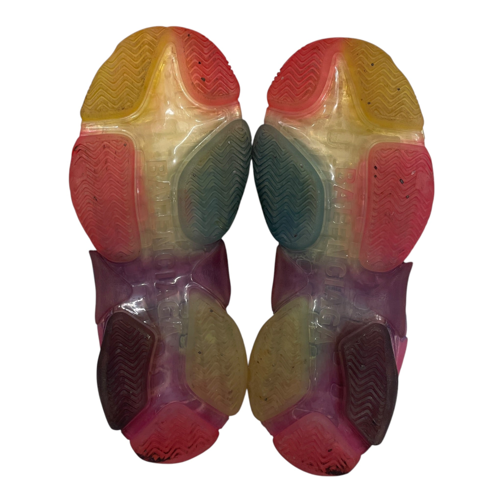 BALENCIAGA/Low-Sneakers/EU 43/Nylon/WHT/RAINBOW SOLE view 5