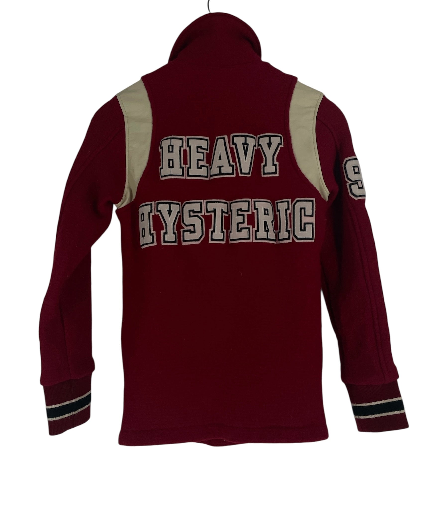 HYSTERIC GLAMOUR/Jacket/Graphic/RED/RED VARSITY -CRM -WHT view 2