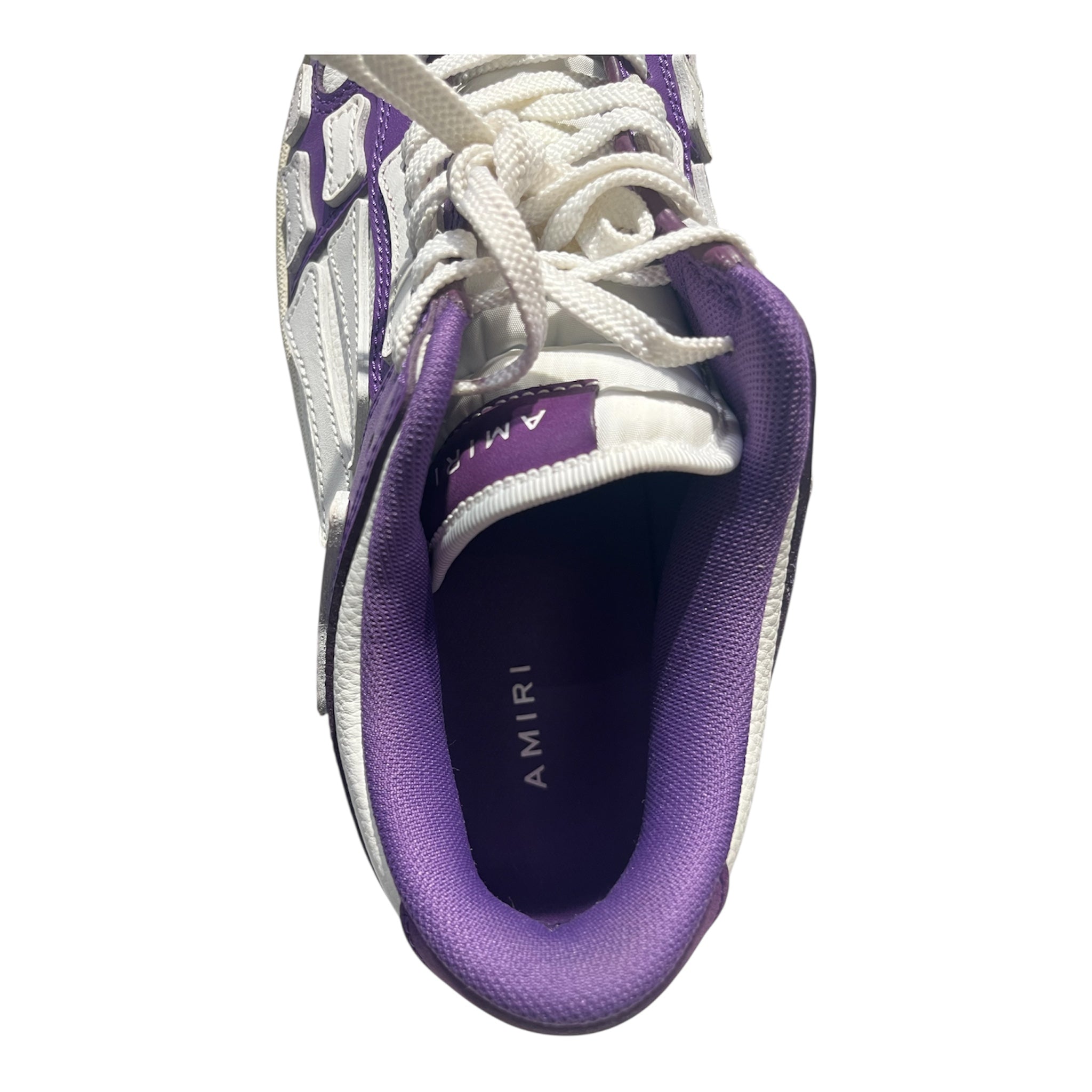 AMIRI/Low-Sneakers/US 10/Leather/WHT/AMIRI SKEL TOP LOW (PURPLE) view 3