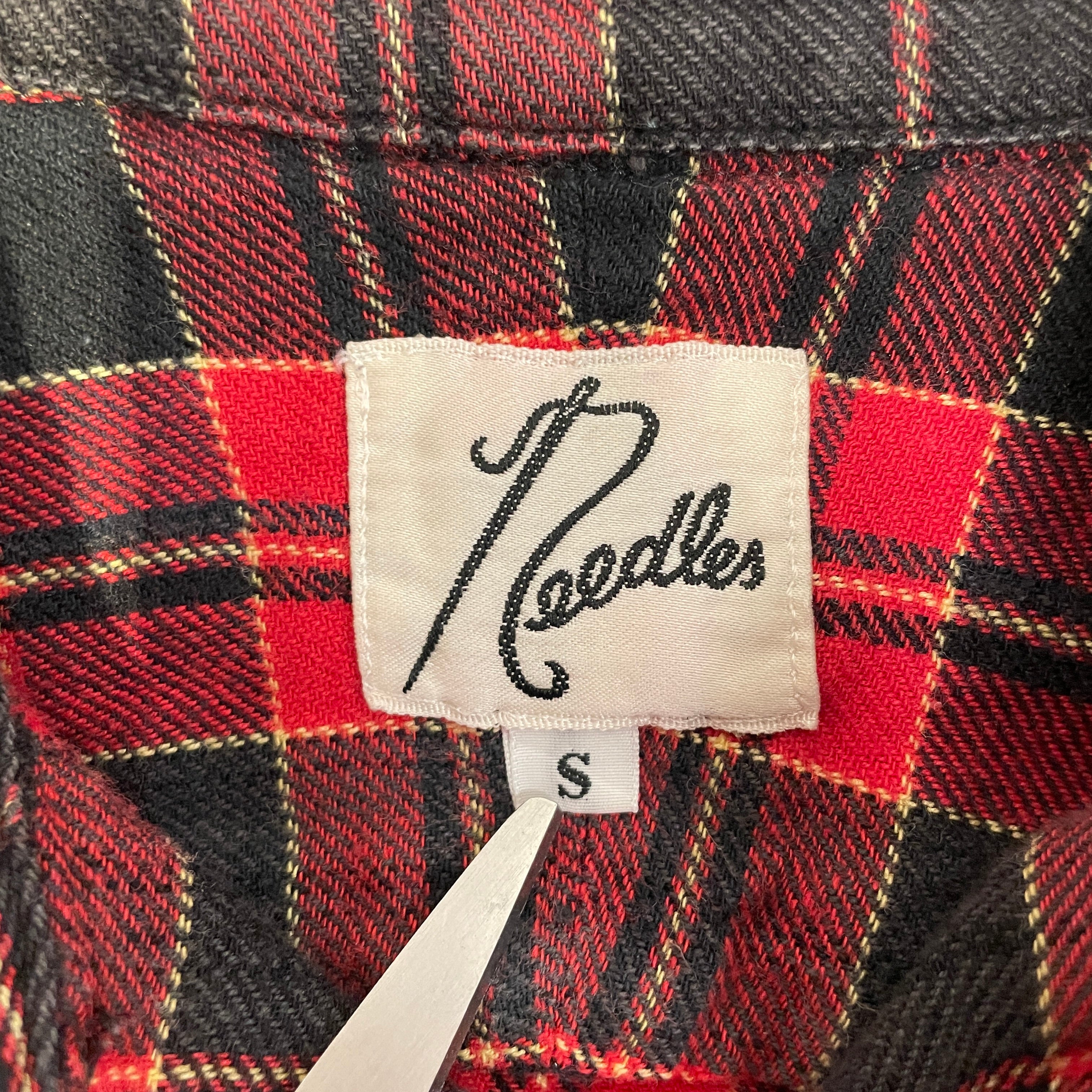 Needles/Flannel Shirt/S/Cotton/RED/Plaid/ view 3
