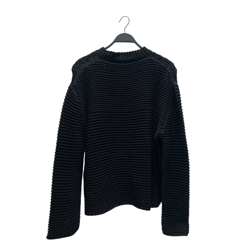Alexander McQueen/Sweater/L/Wool/BLK/logo textured