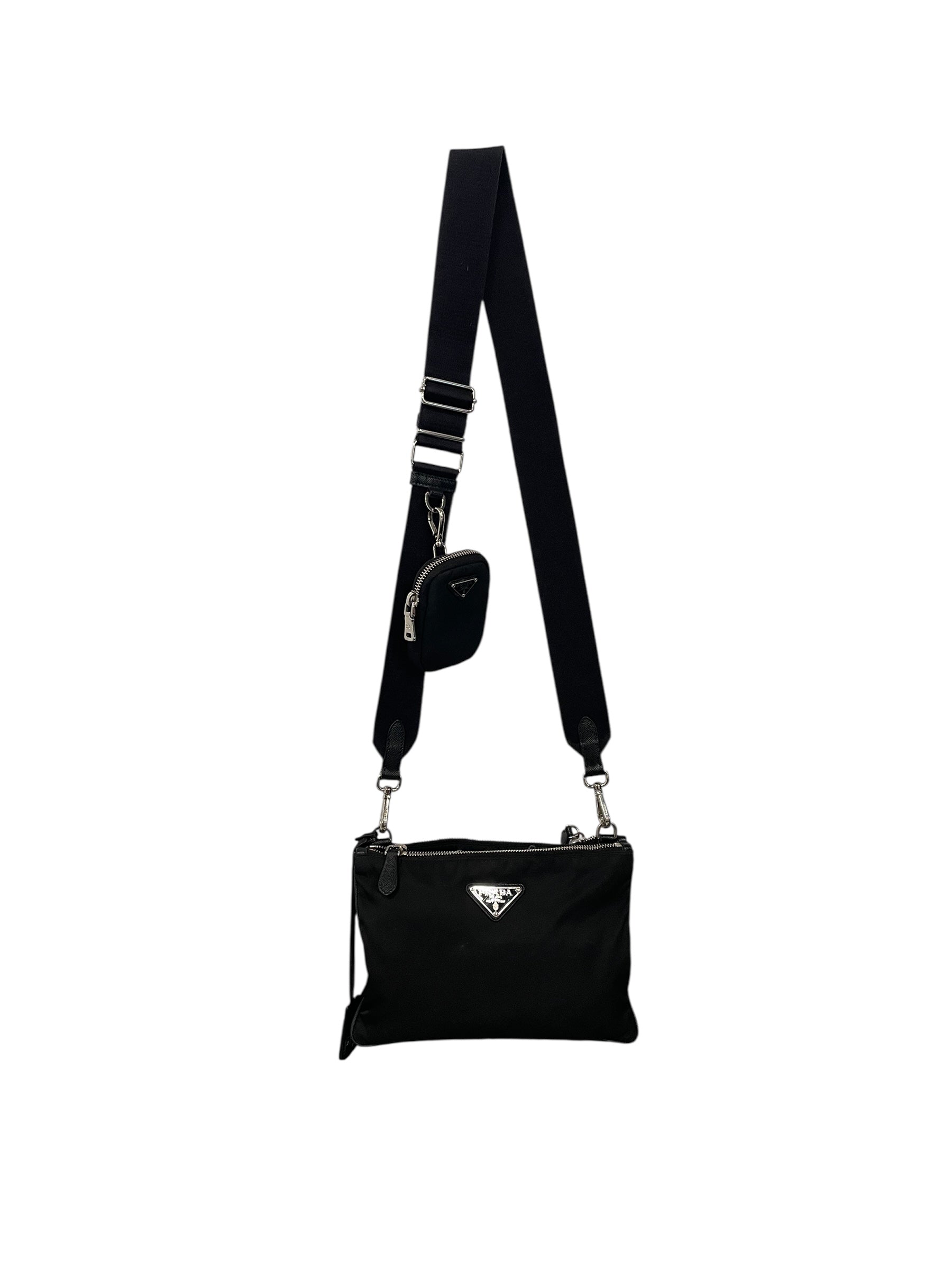 PRADA/Cross Body Bag/Nylon/BLK/RE NYLON RE-EDITION 2000 view 1