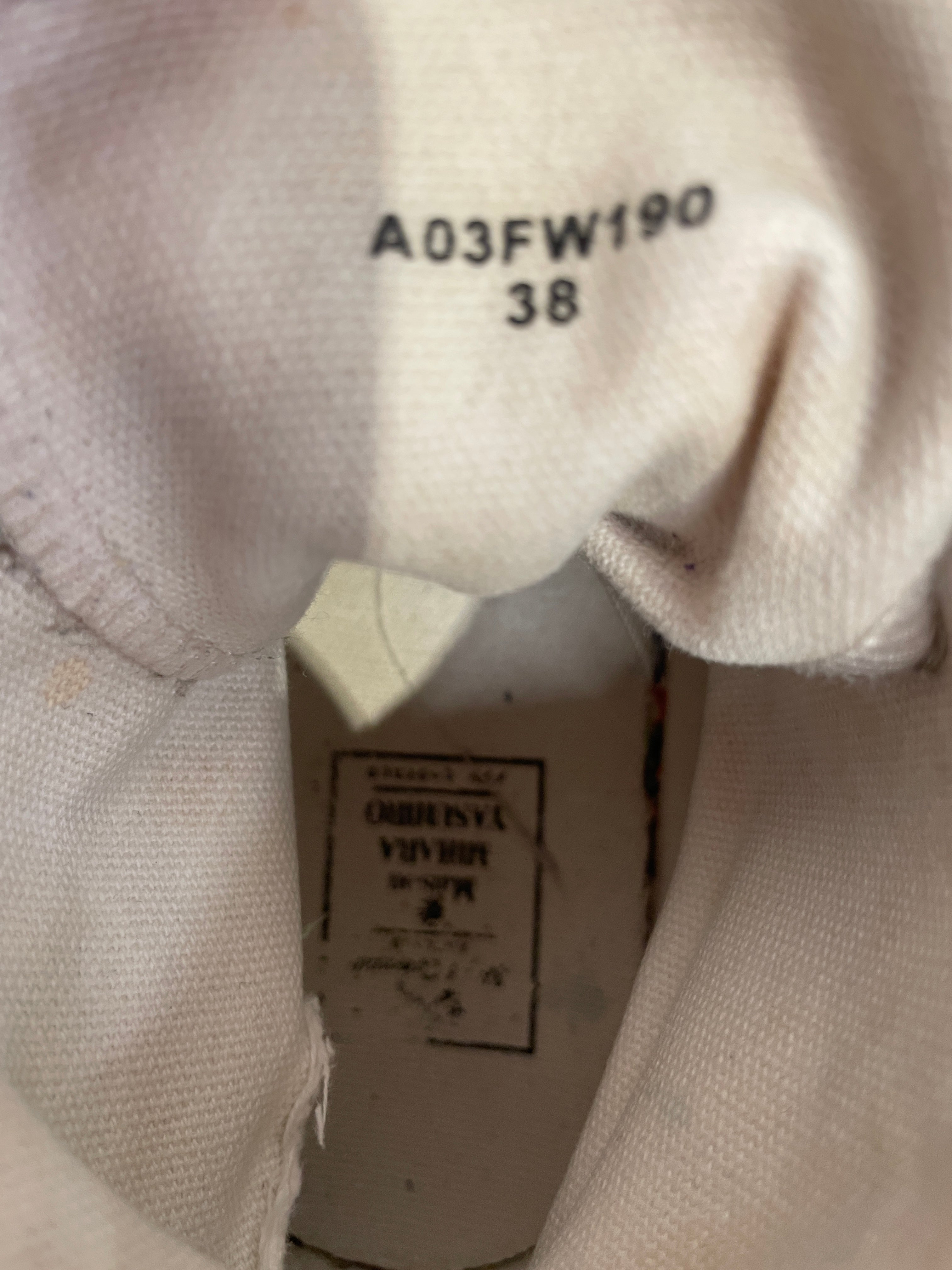 MIHARA YASUHIRO/Hi-Sneakers/EU 38/Cotton/MLT/ORANGE PATCH BACK view 7