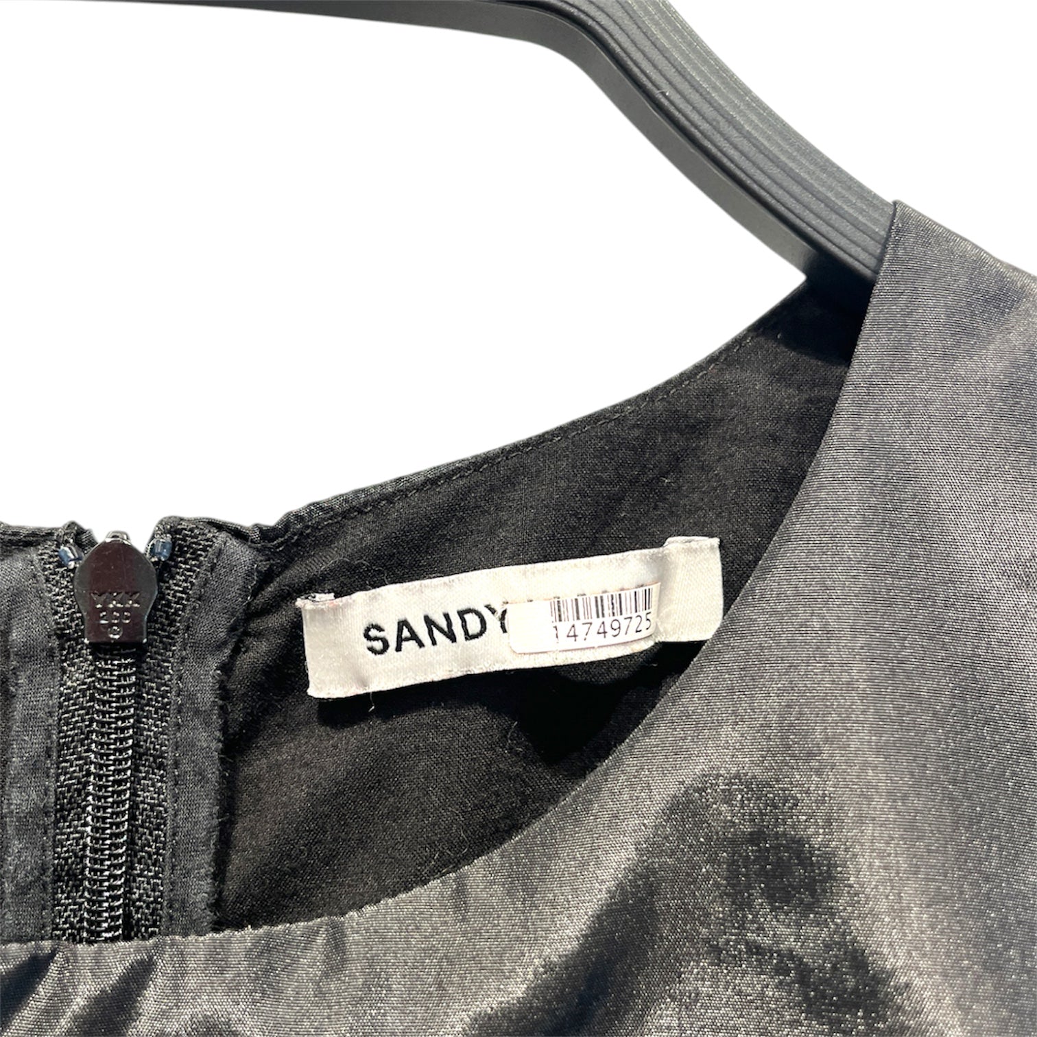 Sandy Liang/SS Blouse/4/Nylon/BLK/Puff Sleeve/lace asym, puff sleeve view 3