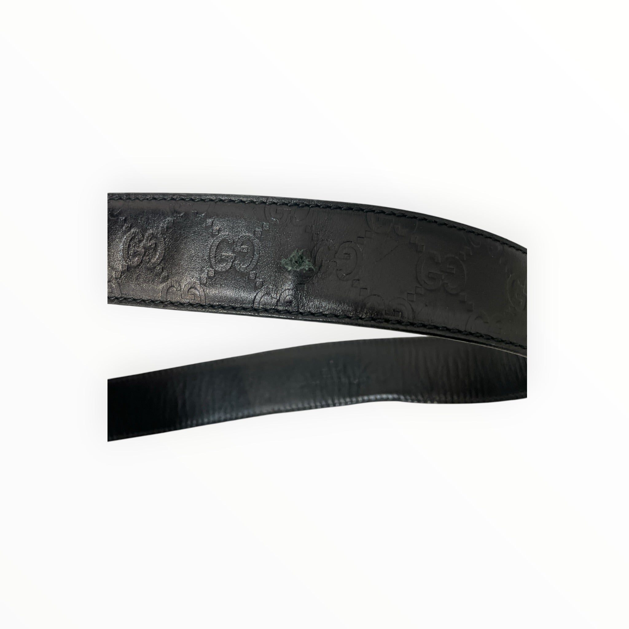 GUCCI/Belt/Monogram/Leather/BLK/M's/Interlocking G view 5