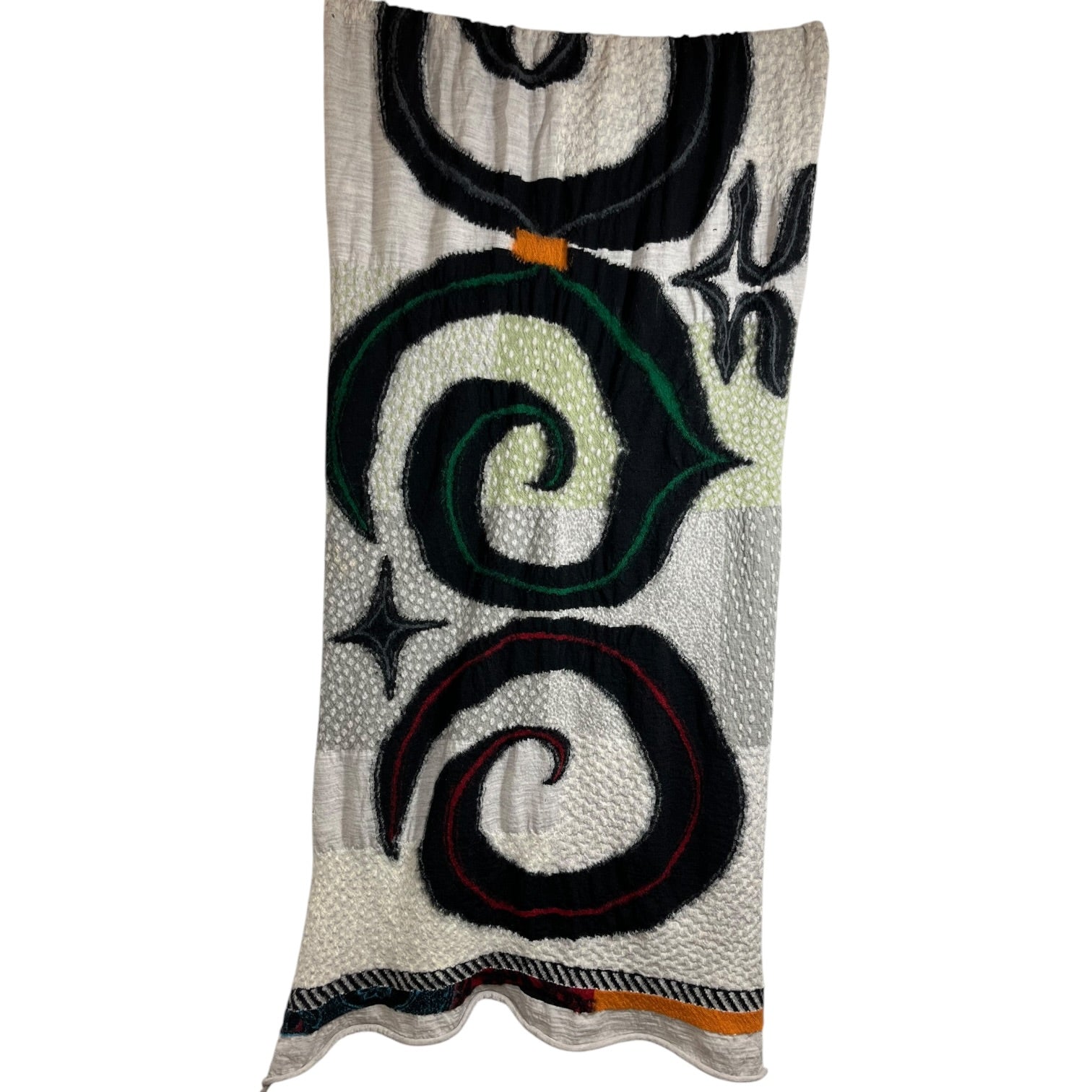 KAPITAL/Scarf/All Over Print/Wool/MLT/stars and swirls view 2