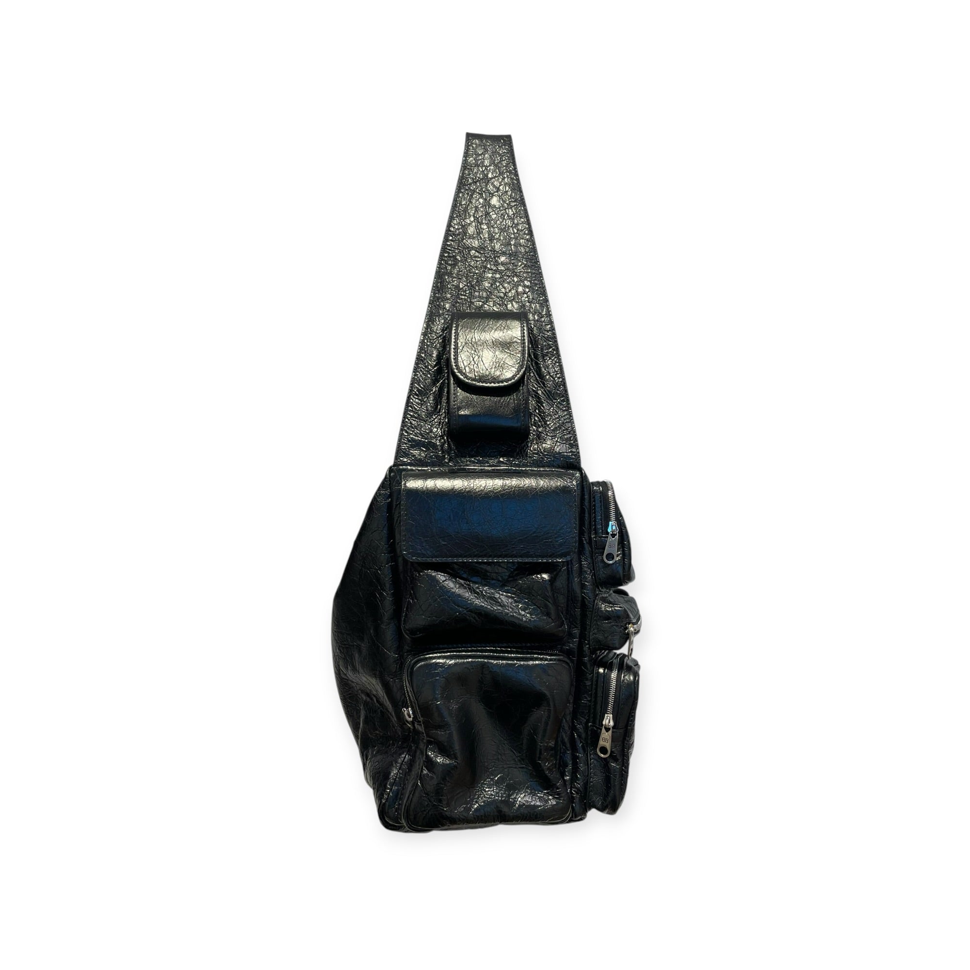 BALENCIAGA/Hand Bag/Leather/BLK/shoulder bag/sil/ multi pocket view 6