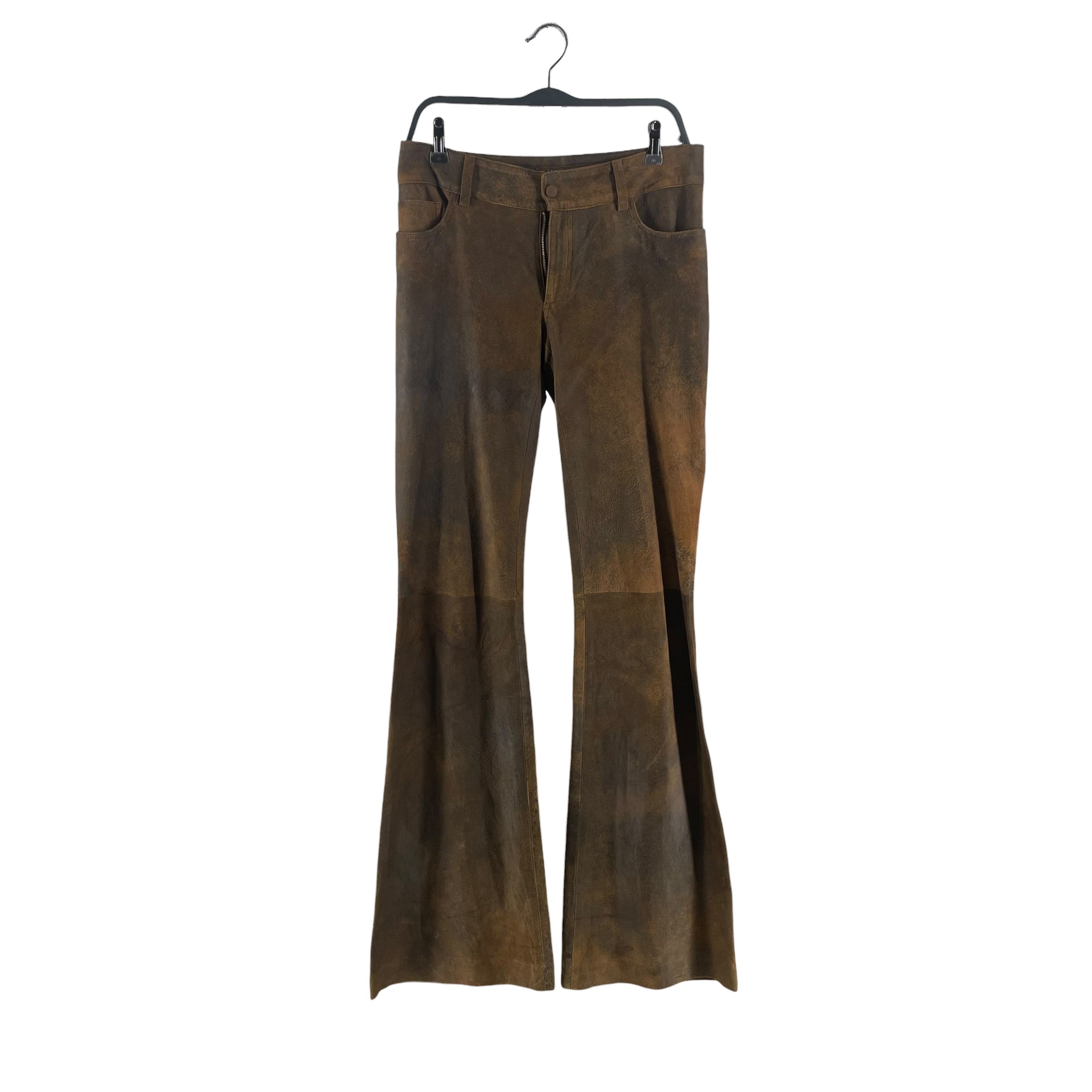 DANCASSAB/Straight Pants/M/Suede/BRW/SUEDE BROWN PANTS view 1