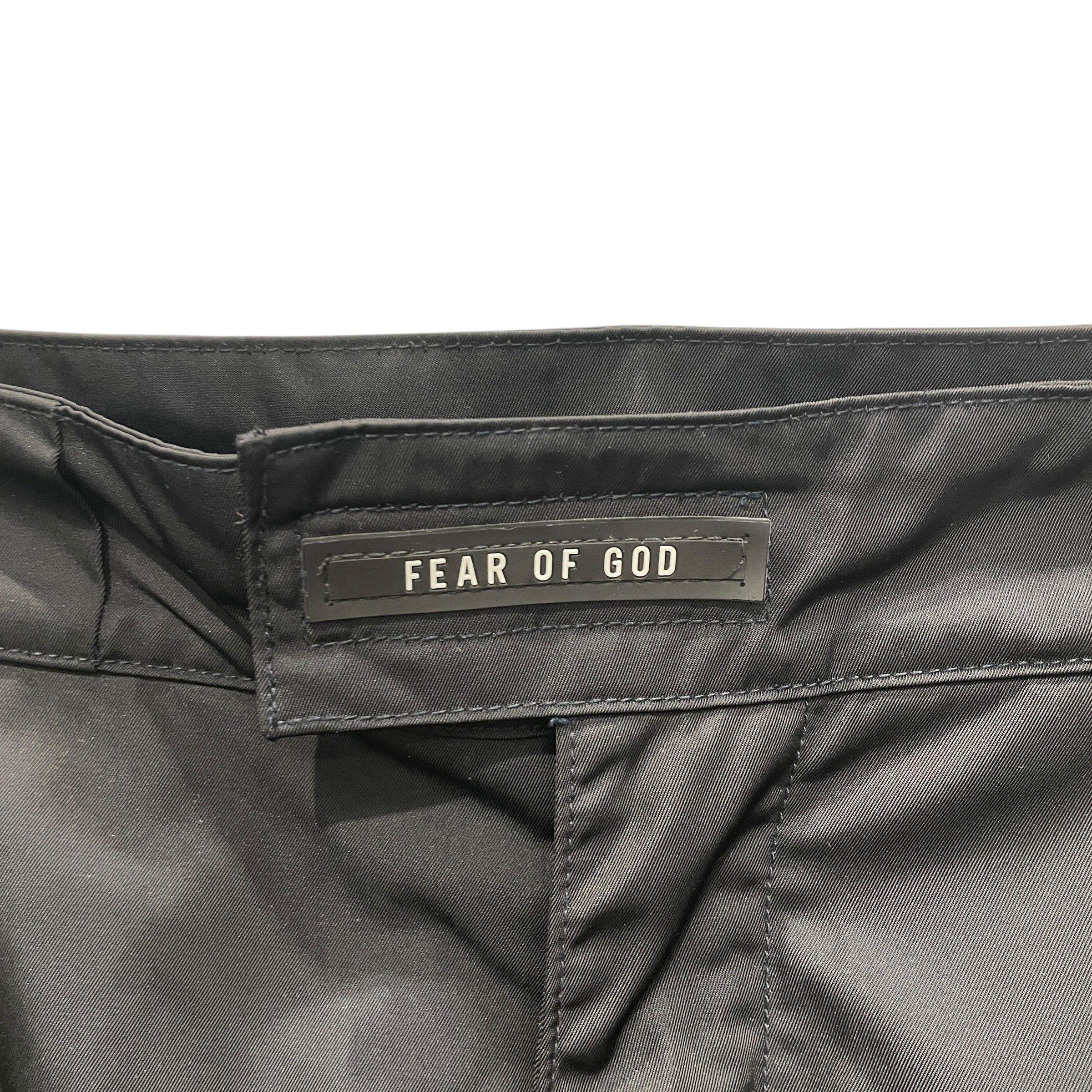 FEAR OF GOD/Skinny Pants/S/Nylon/BLK/BUTTONED PANTS view 3