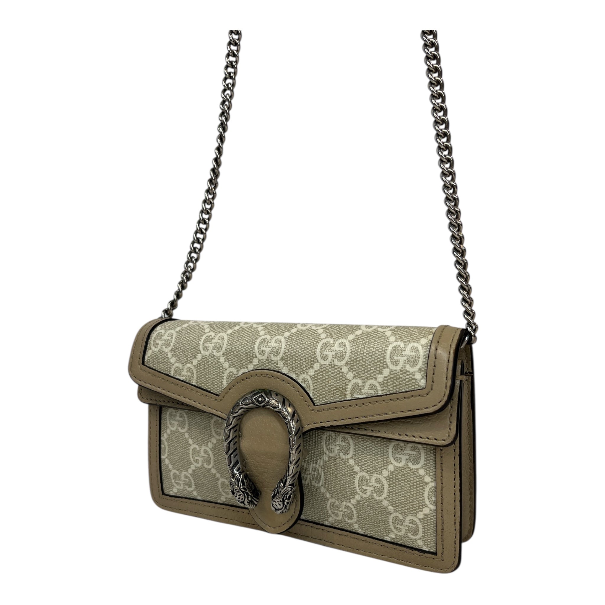 GUCCI/Cross Body Bag/Monogram/CRM/SUPREME DIONYSUS MINI view 3