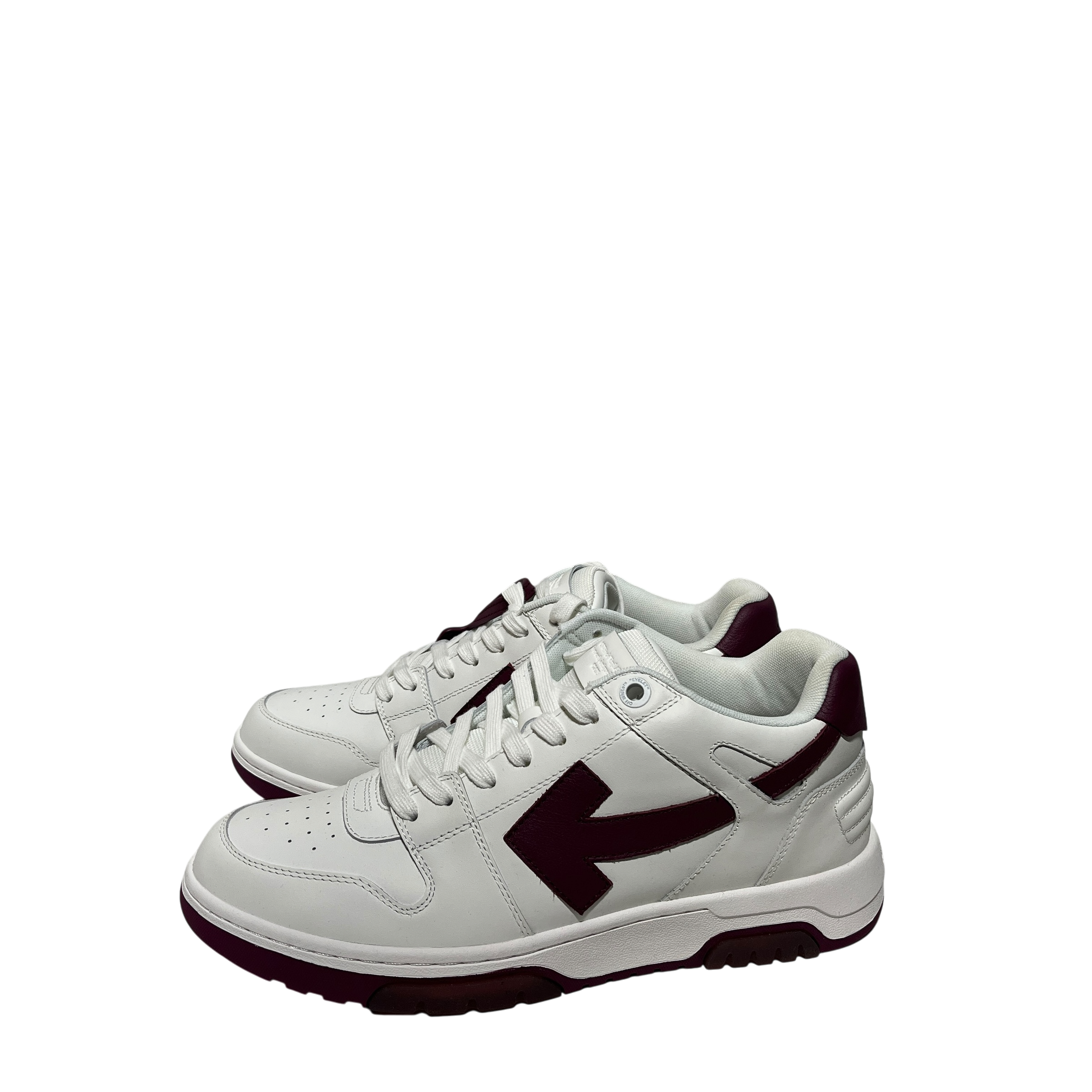 OFF-WHITE/Low-Sneakers/US 11/Leather/WHT/Out of Office Low Burgundy view 2