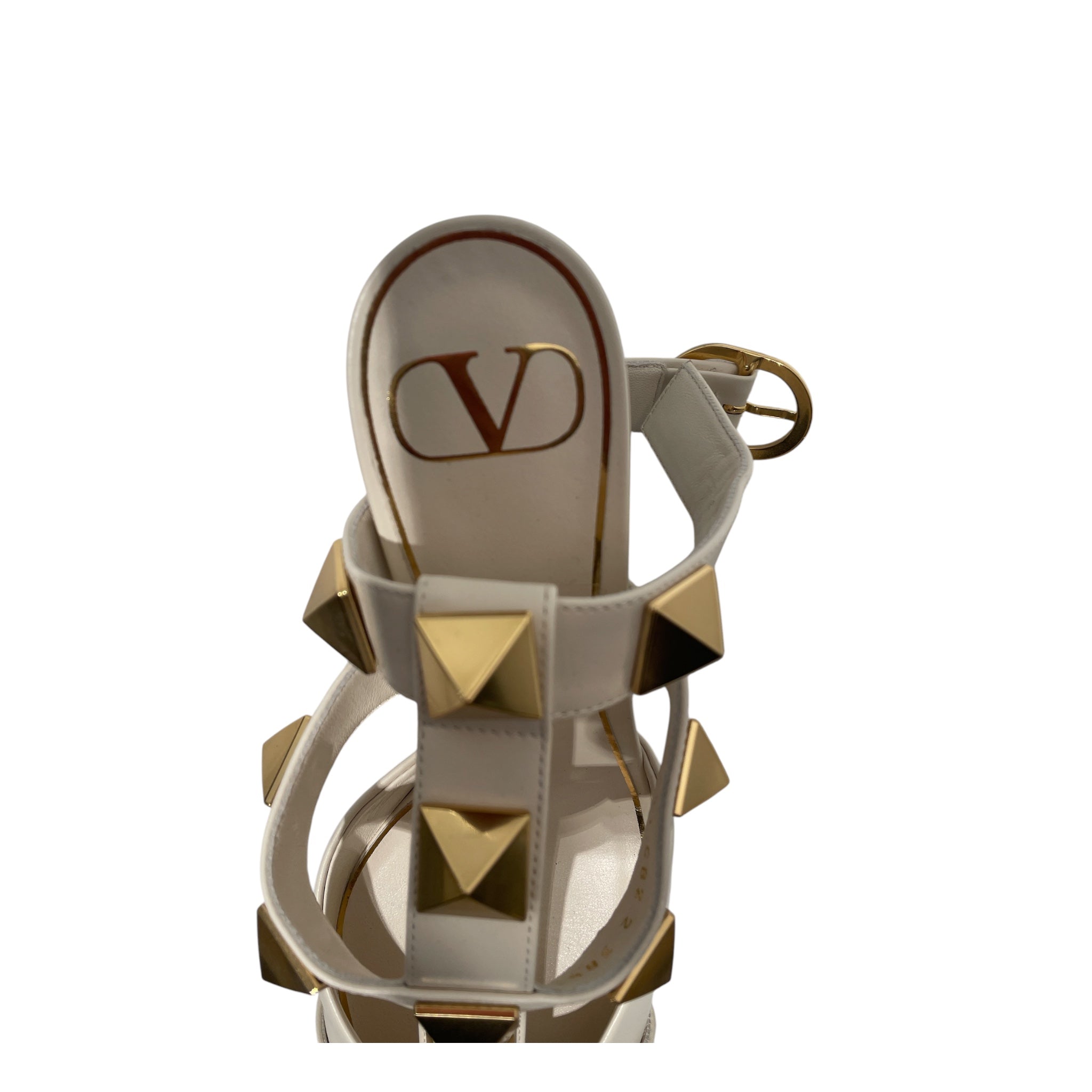 VALENTINO/Heels/EU 38.5/Leather/WHT/ROMAN STUD view 3