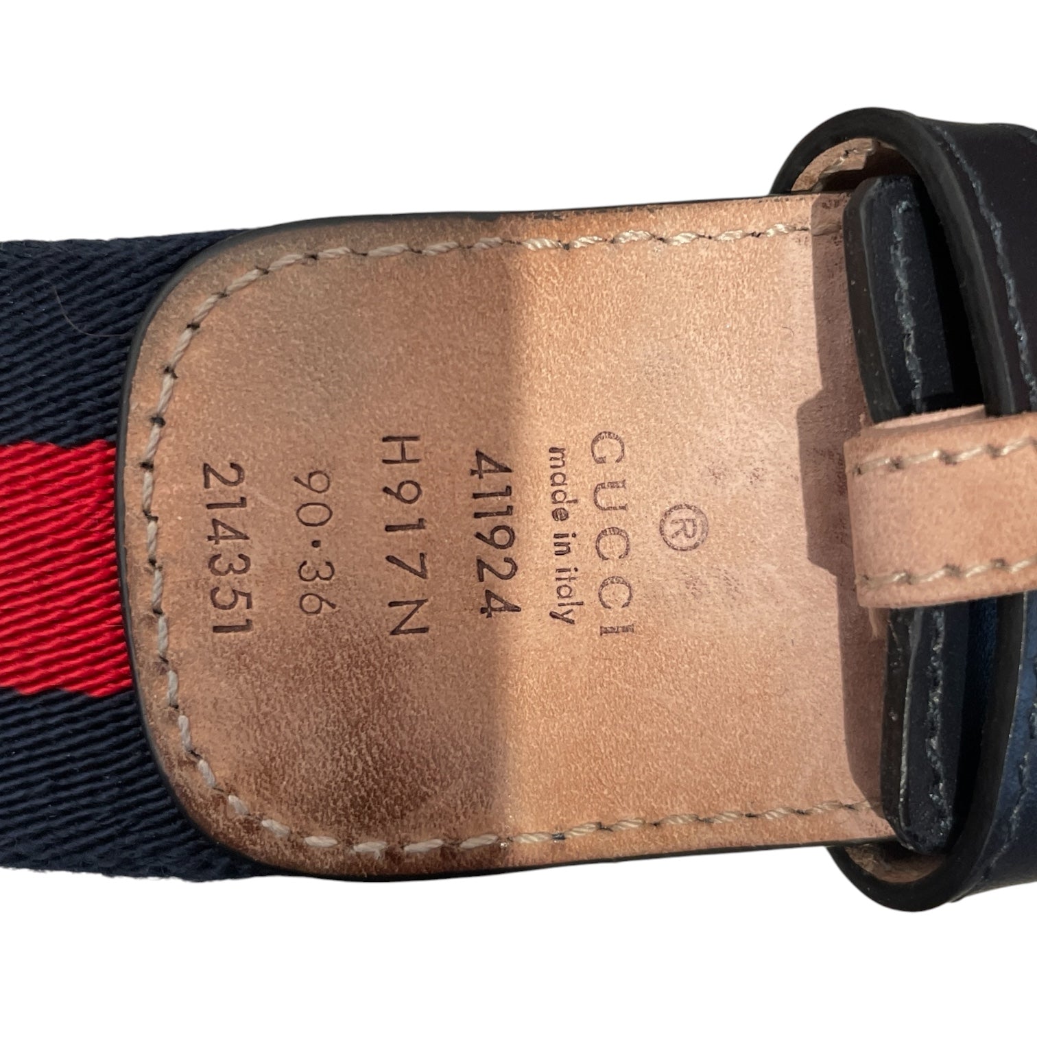 GUCCI/Accessories/Stripe/Nylon/MLT/M's/RED AND BLUE STRIPE BELT view 3