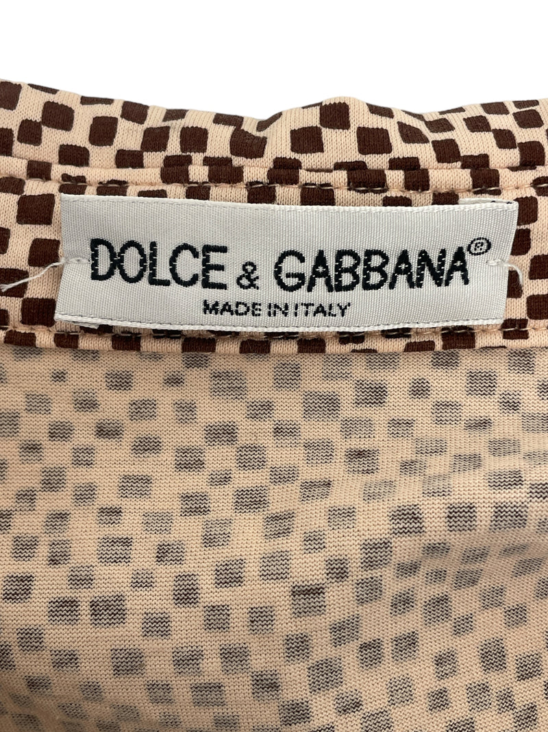 DOLCE&GABBANA/SS Shirt/46/Cotton/BEG/All Over Print/