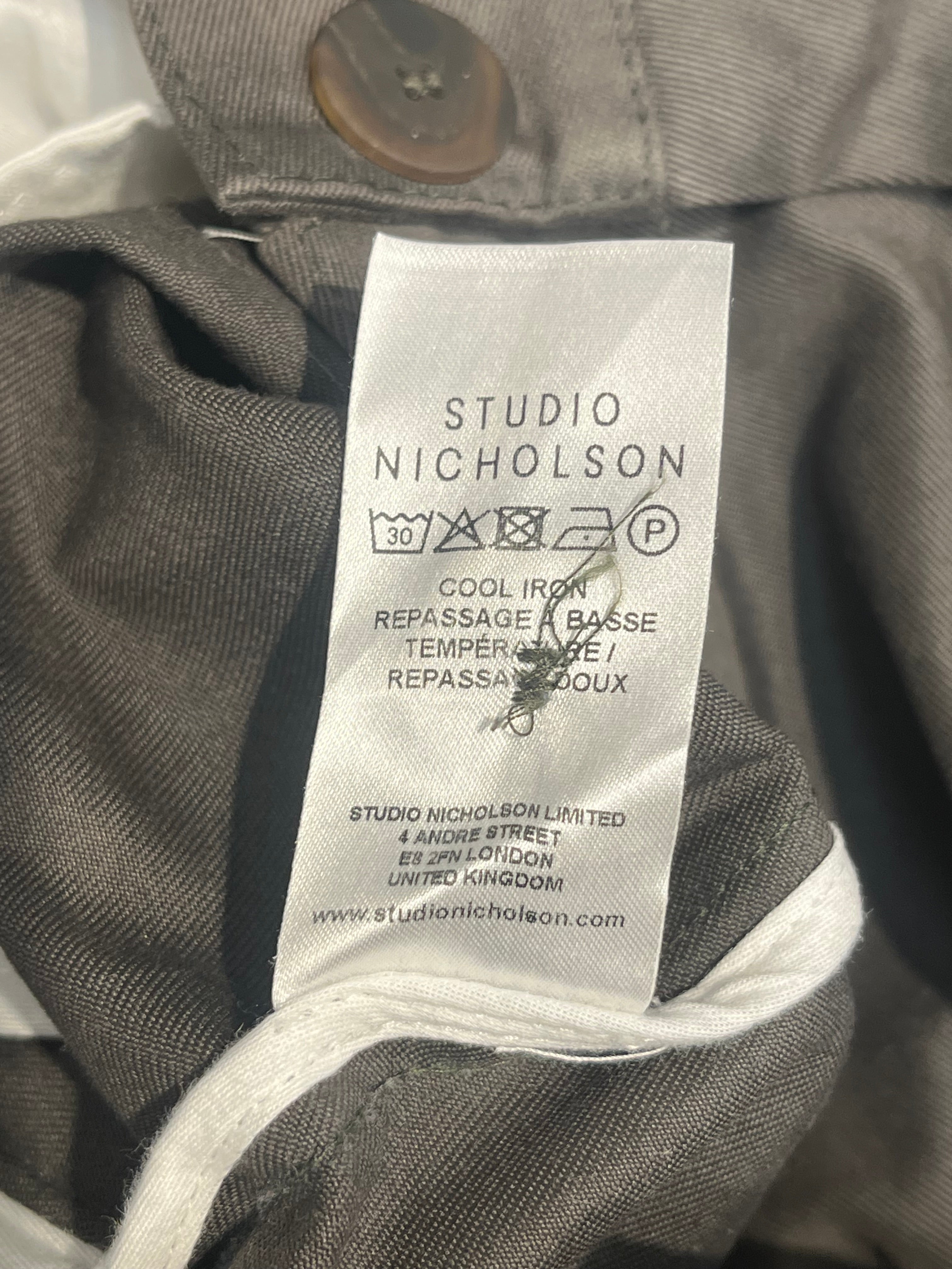 STUDIO NICHOLSON/Pants/XL/Cotton/GRN/wide leg view 4