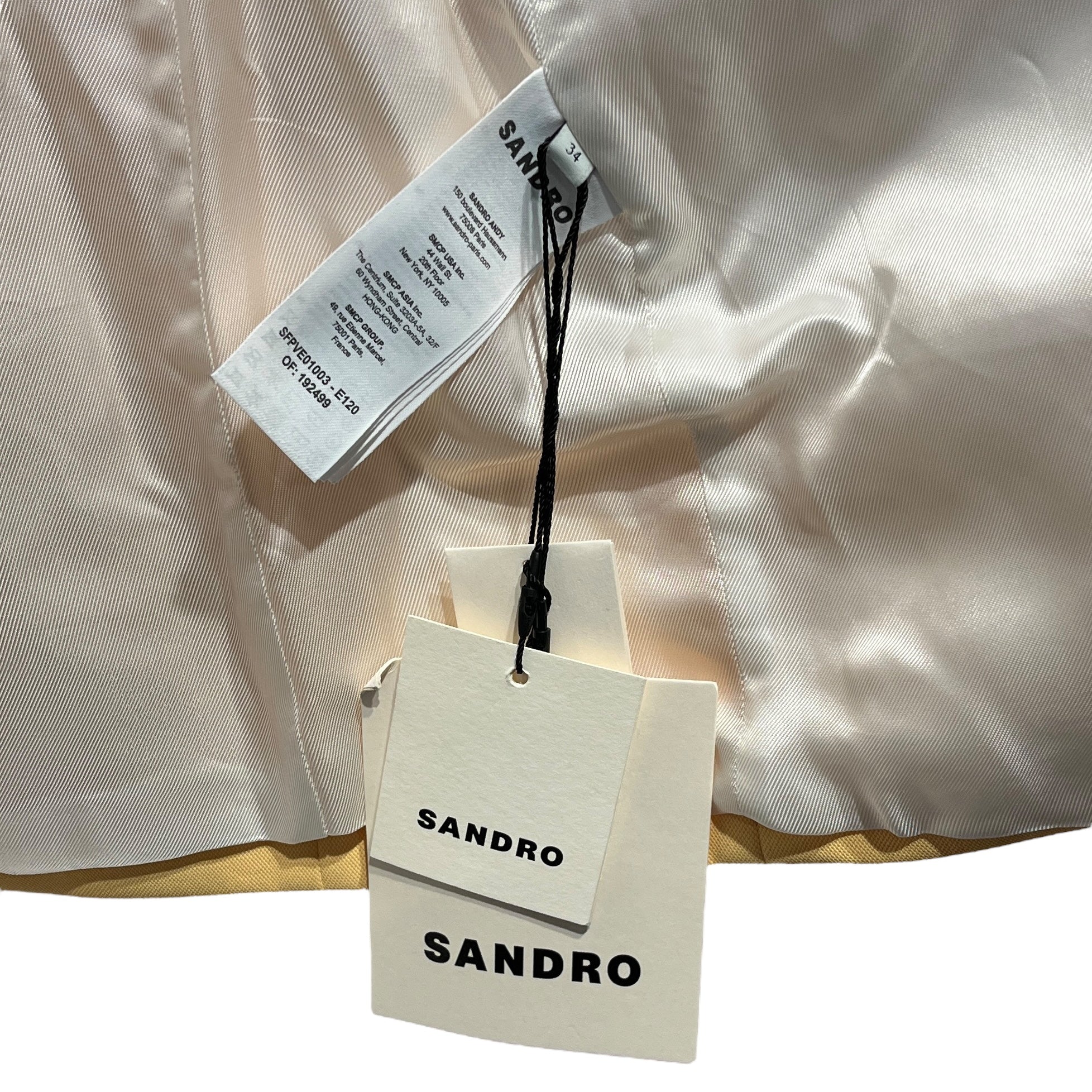 sandro/Tailored Jkt/34/Cotton/GLD/ view 3