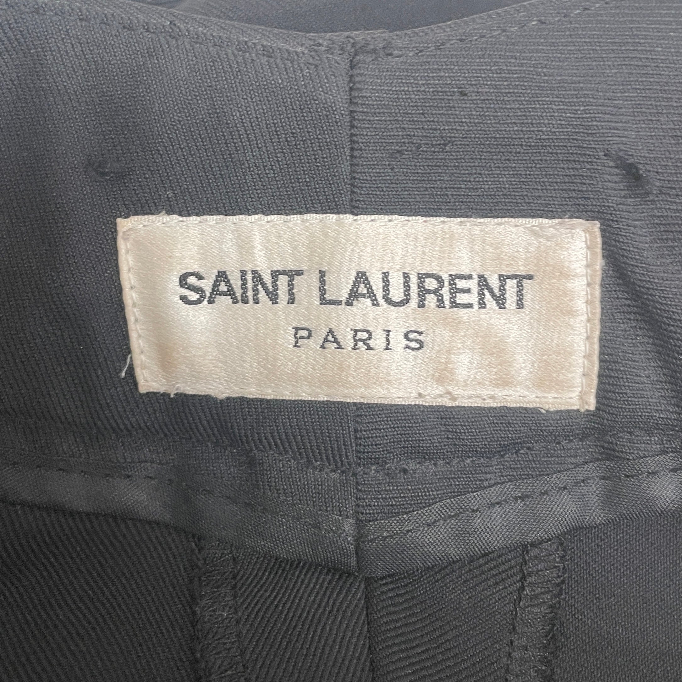 SAINT LAURENT/Skinny Pants/34/Polyester/BLK/PLEATED TROUSER view 3