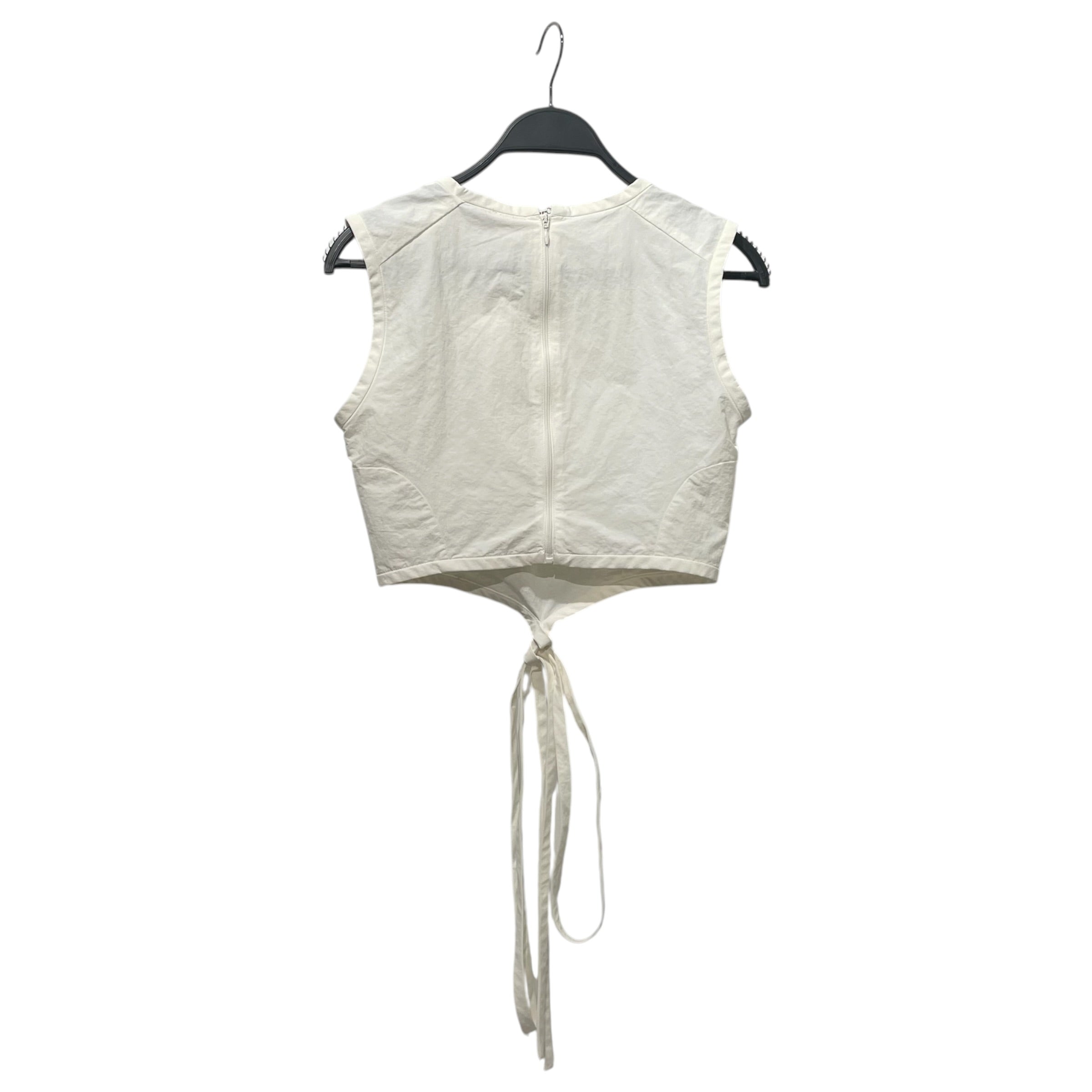christopher esber/Camisole/8/Cotton/WHT/zip front top view 2