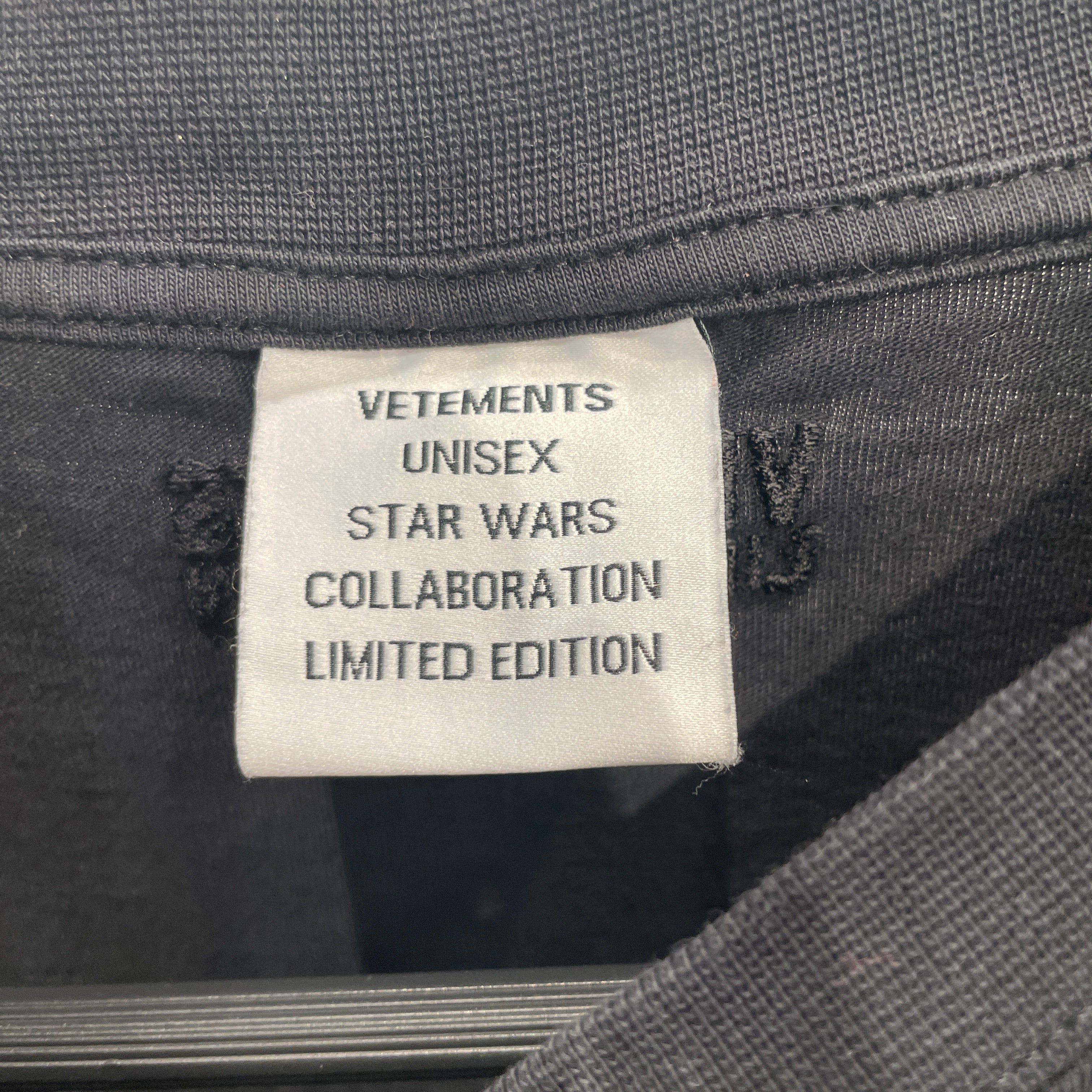 VETEMENTS/starwars/T-Shirt/XS/Cotton/BLK/Graphic/TATOOINE GRAPHIC TEE view 3