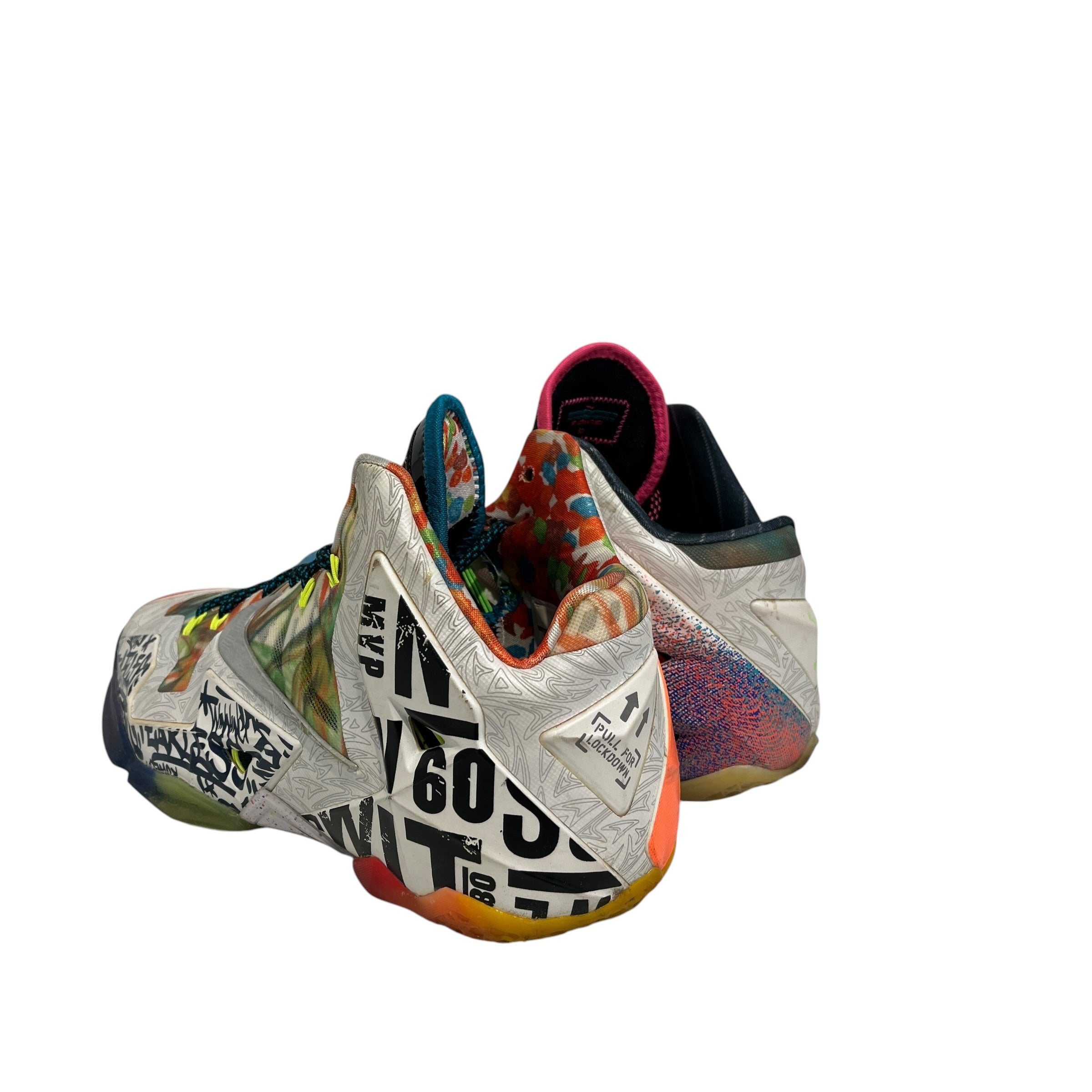 NIKE/Hi-Sneakers/US 8.5/All Over Print/Polyester/MLT/What The Lebron 11 view 2