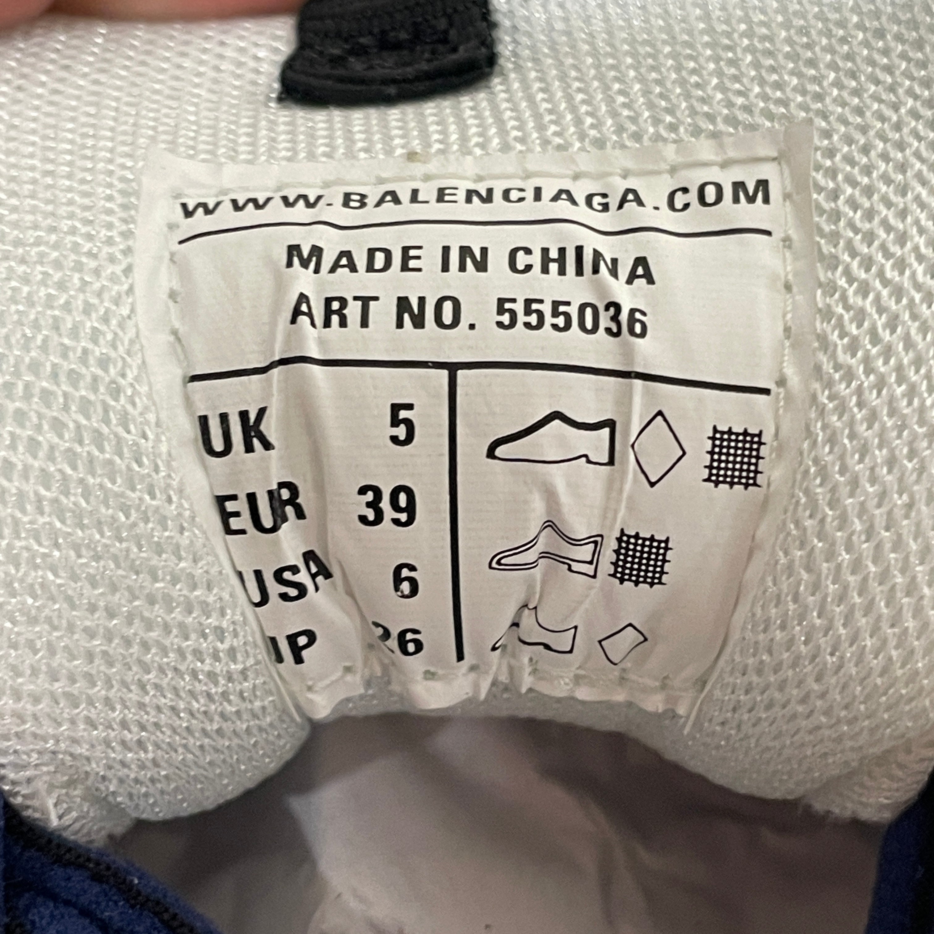 BALENCIAGA/Low-Sneakers/US 6/Polyester/BLU/LED TRACK SNEAKER view 4