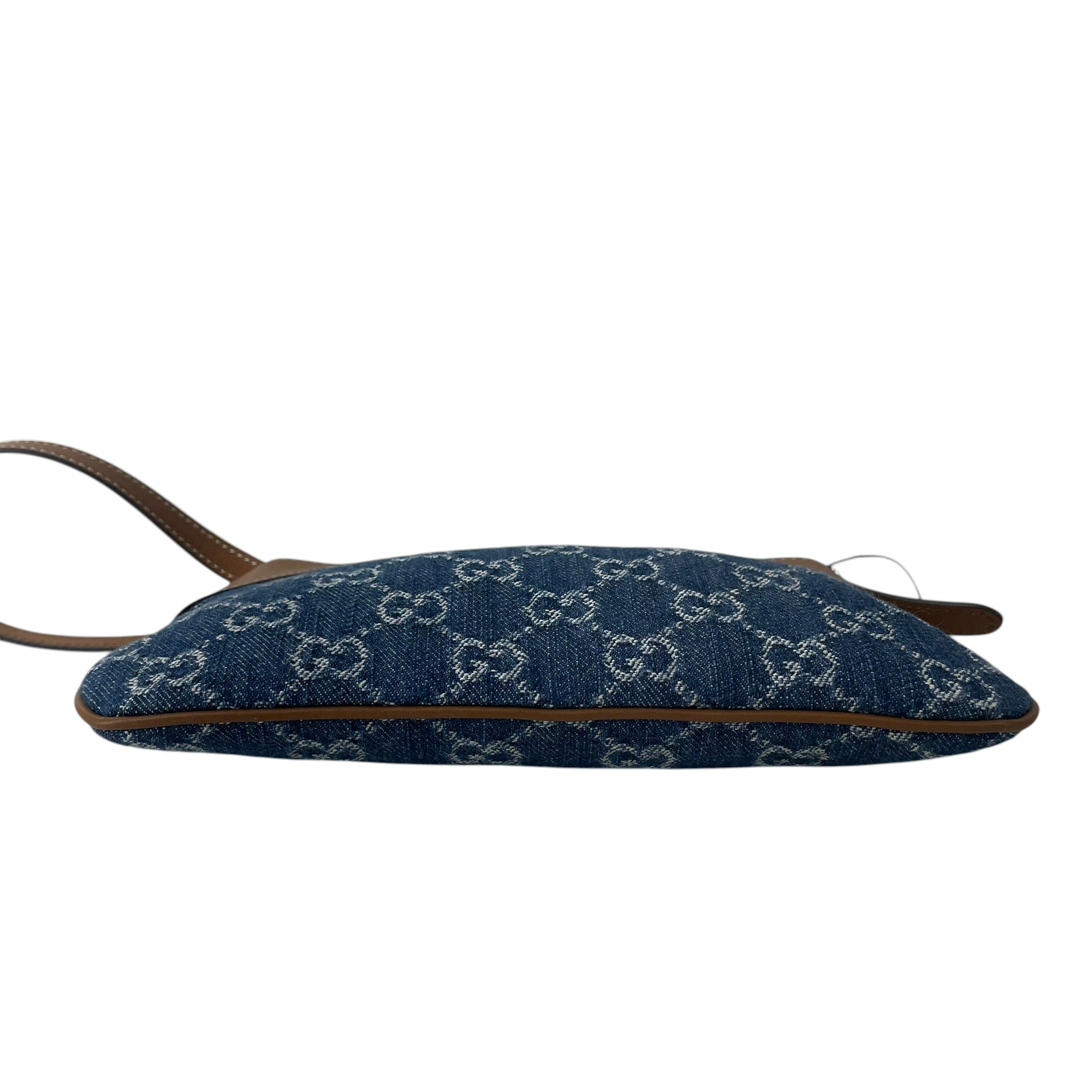GUCCI/Hand Bag/Monogram/Denim/IDG/320696 LEATHER TRIM DENIM MONO view 4