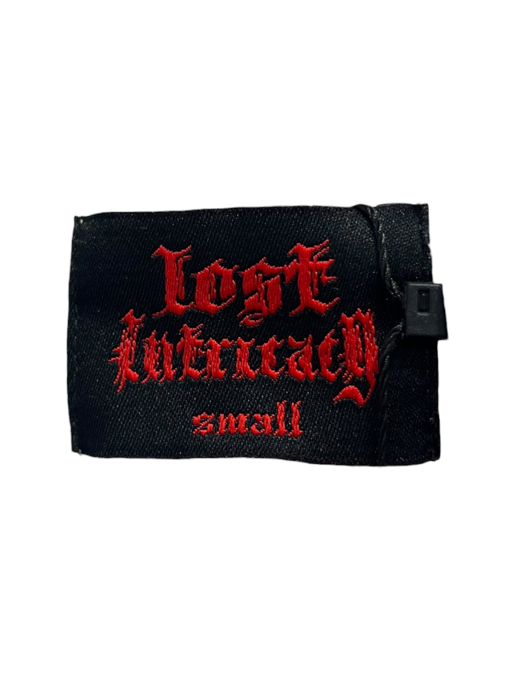 LOST INTRICACY/T-Shirt/S/Cotton/WHT/Graphic/RED SPRAYPAINT SMILE HORNS view 3