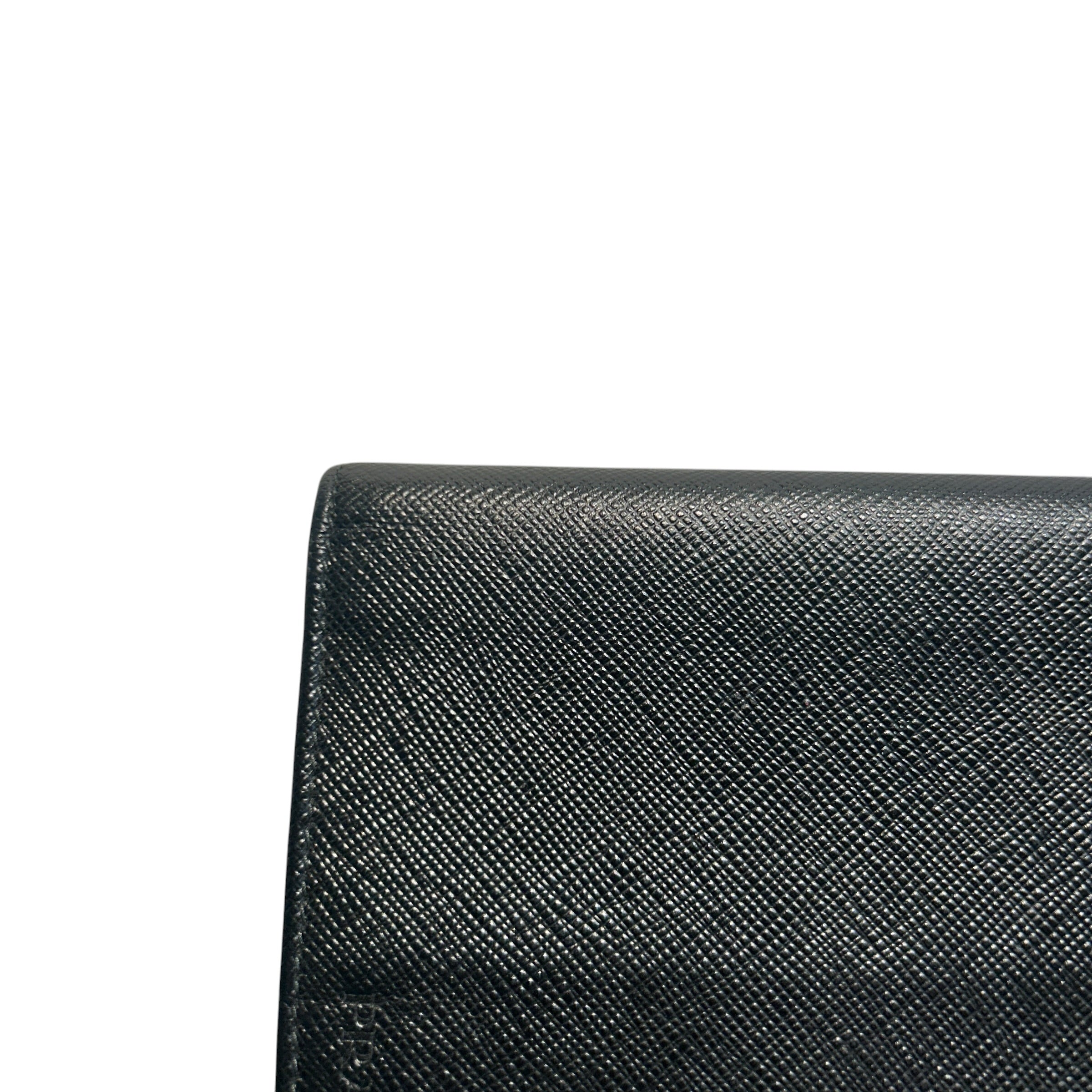 PRADA/Bifold Wallet/Leather/BLK/Bifold Long Wallet view 6