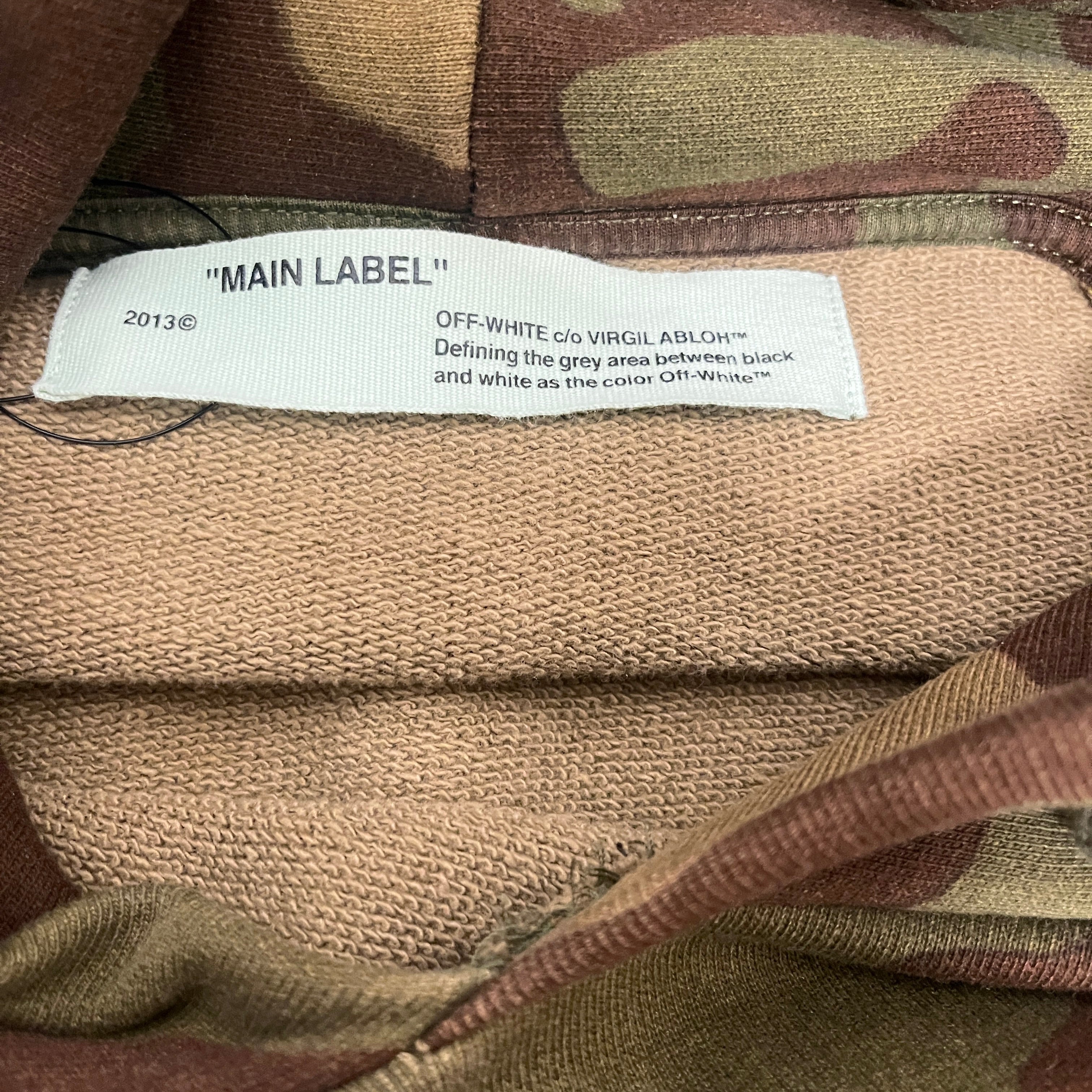 OFF-WHITE/Hoodie/XS/Camouflage/Cotton/GRN/ARROW LOGO ON BACK view 3