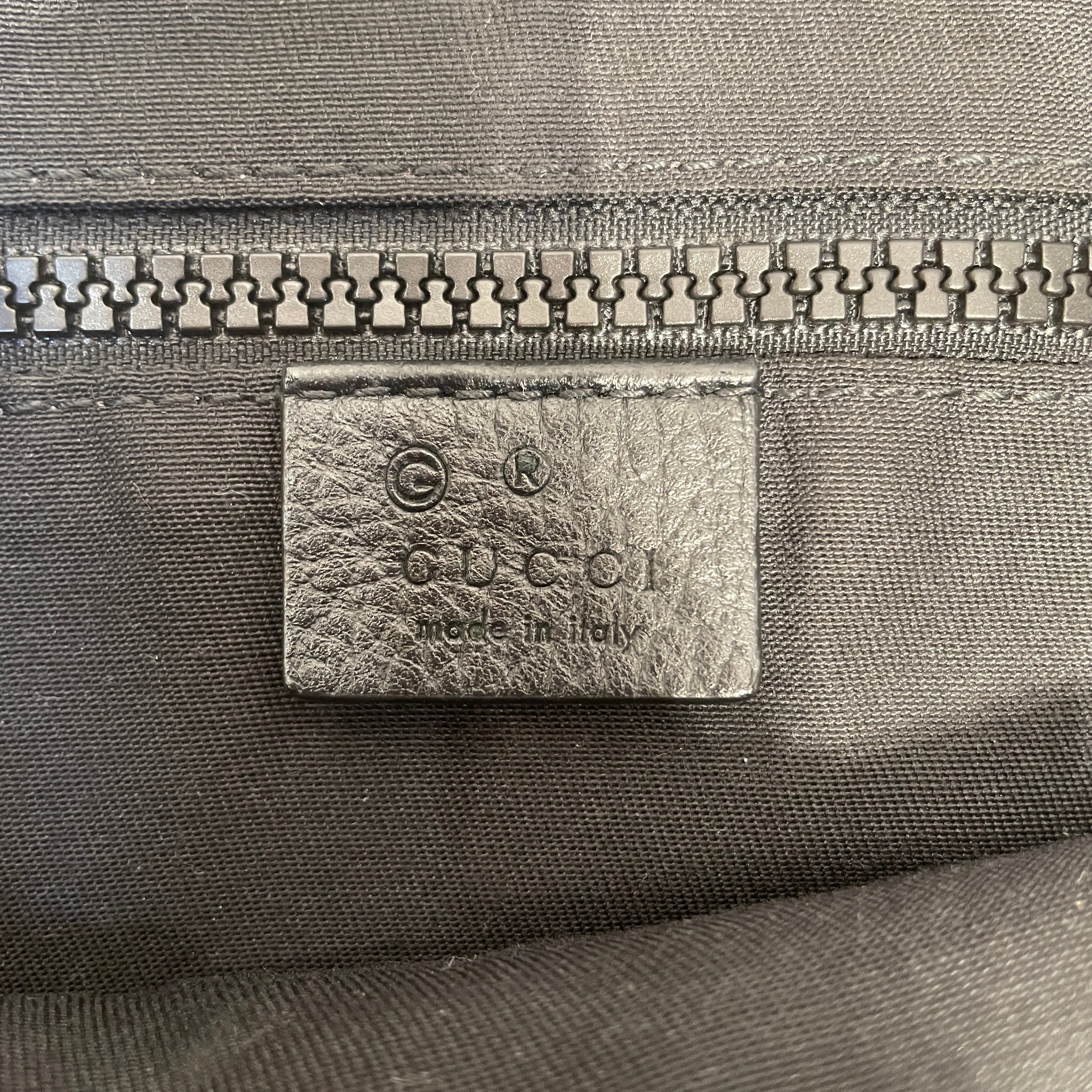 GUCCI/Cross Body Bag/Monogram/Nylon/BLK/gg black web view 3