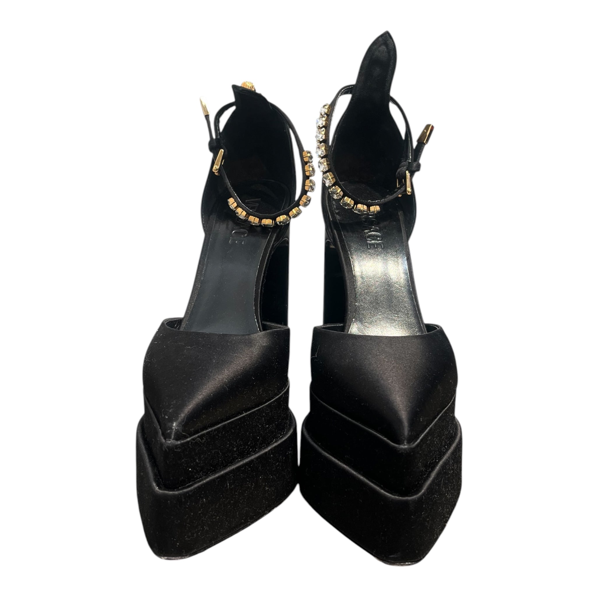 VERSACE/Heels/EU 41/BLK/Platform/MEDUSA AEVITAS-SATEEN view 2