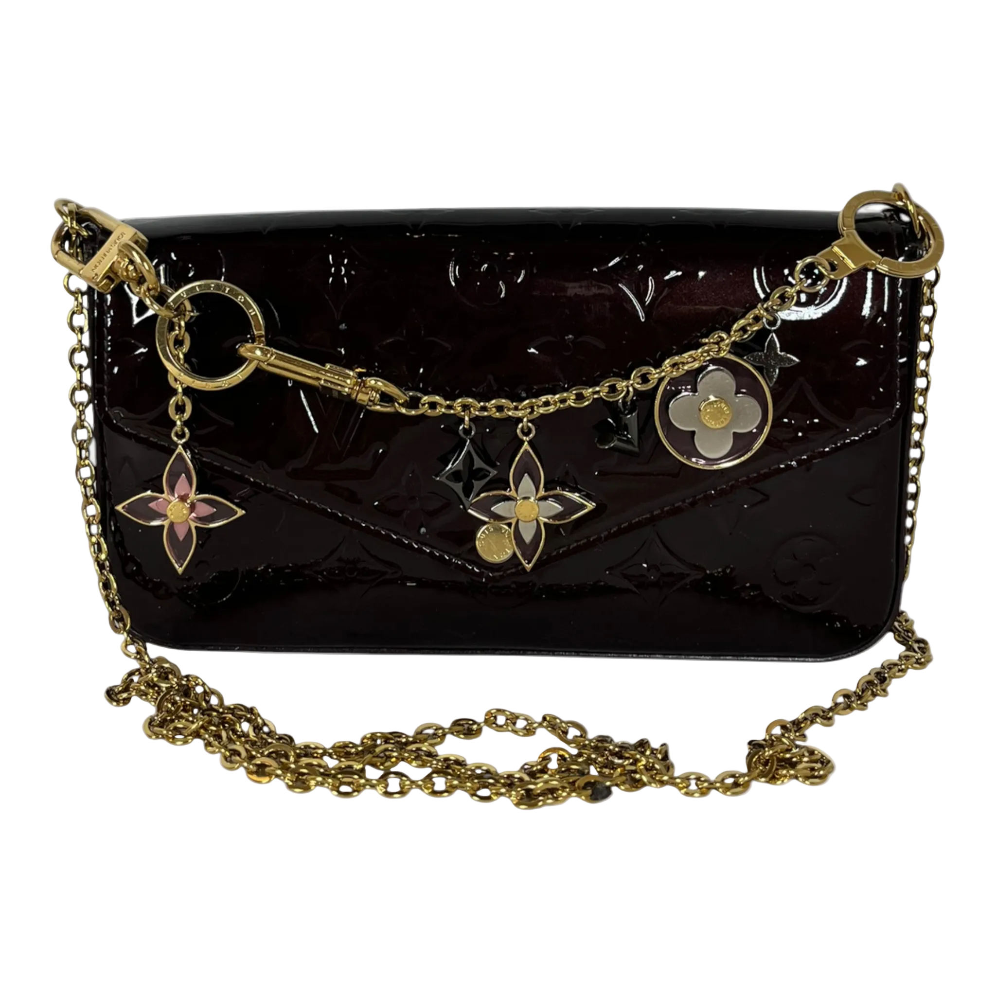 LOUIS VUITTON/Cross Body Bag/Monogram/Leather/BRD/Monogram Vernis Pochette view 1