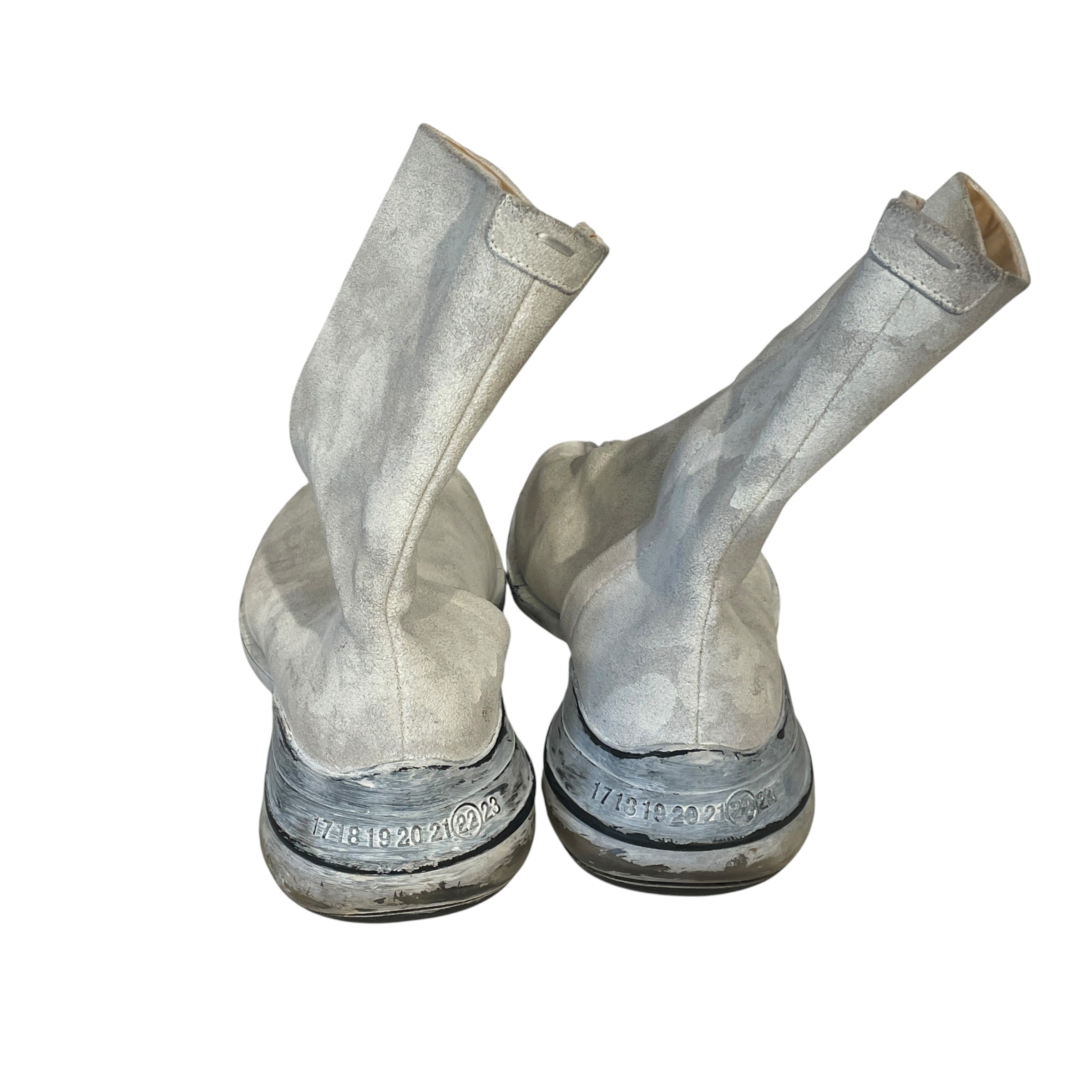 Maison Margiela/Boots/EU 38/Leather/GRY/PAINTED TABI BOOTS view 2