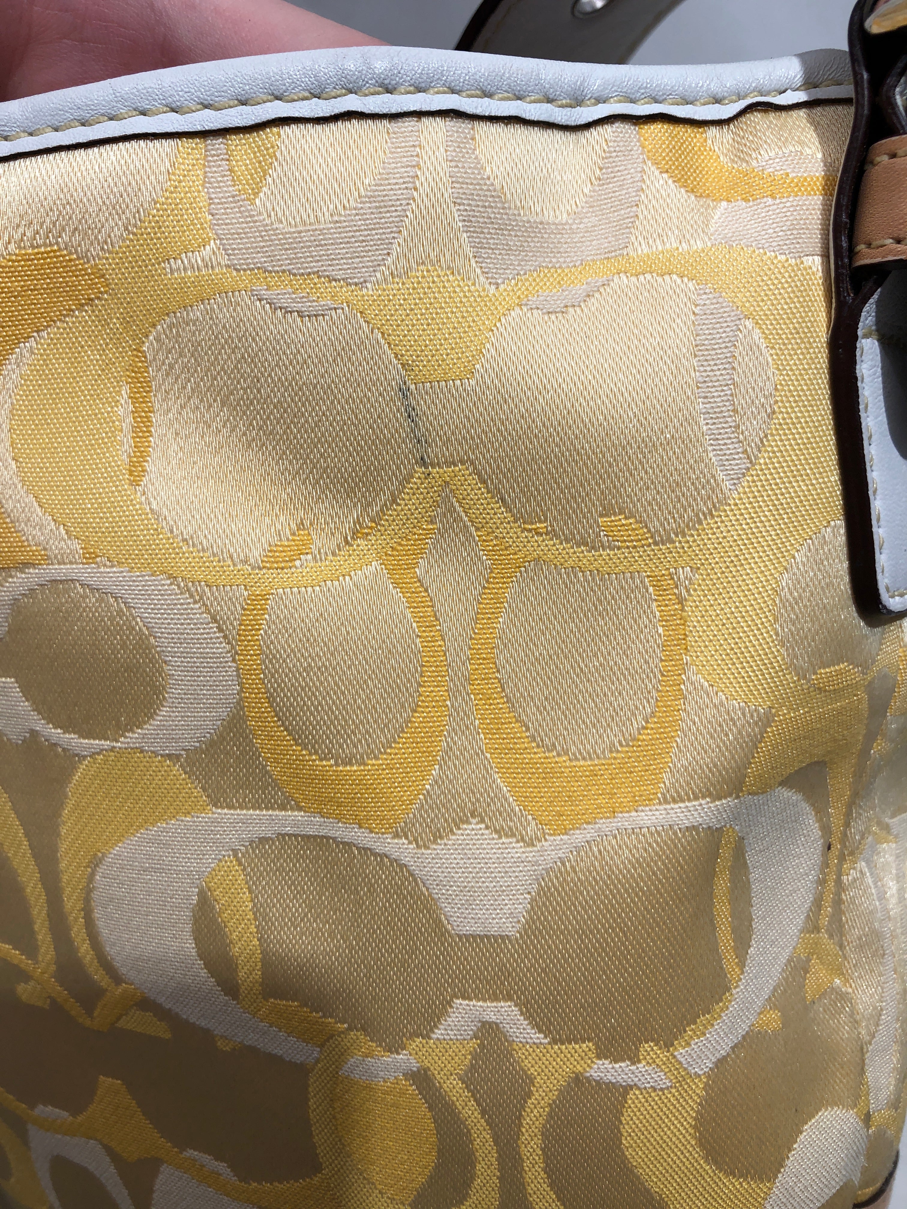 COACH/Hand Bag/Monogram/Leather/YEL/Soho Optic C Handbag view 6