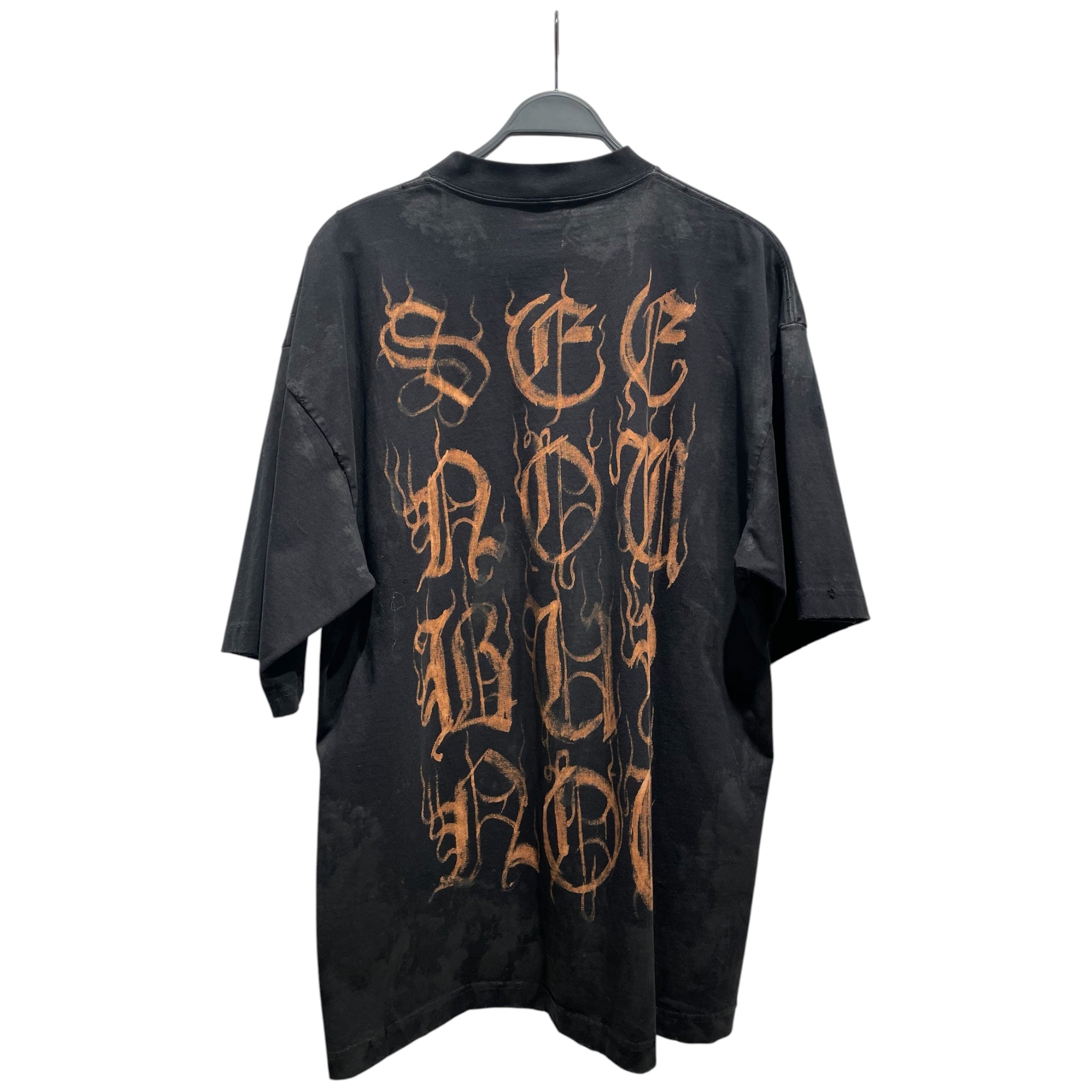 BALENCIAGA/T-Shirt/Cotton/BLK/Graphic/Sanskrit Logo view 2