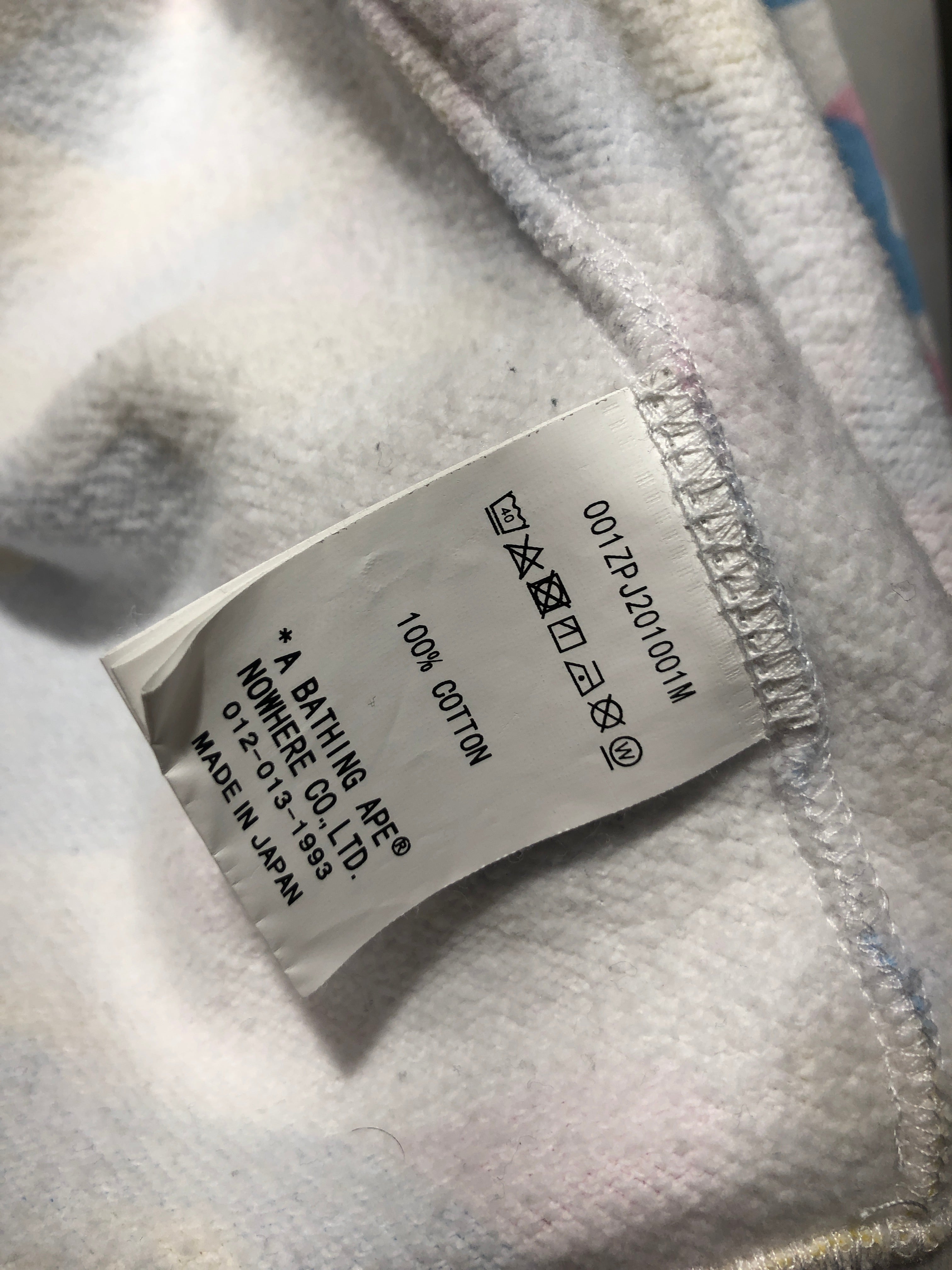 A BATHING APE/Zip Up Hoodie/XL/Cotton/MLT/Pastel view 6