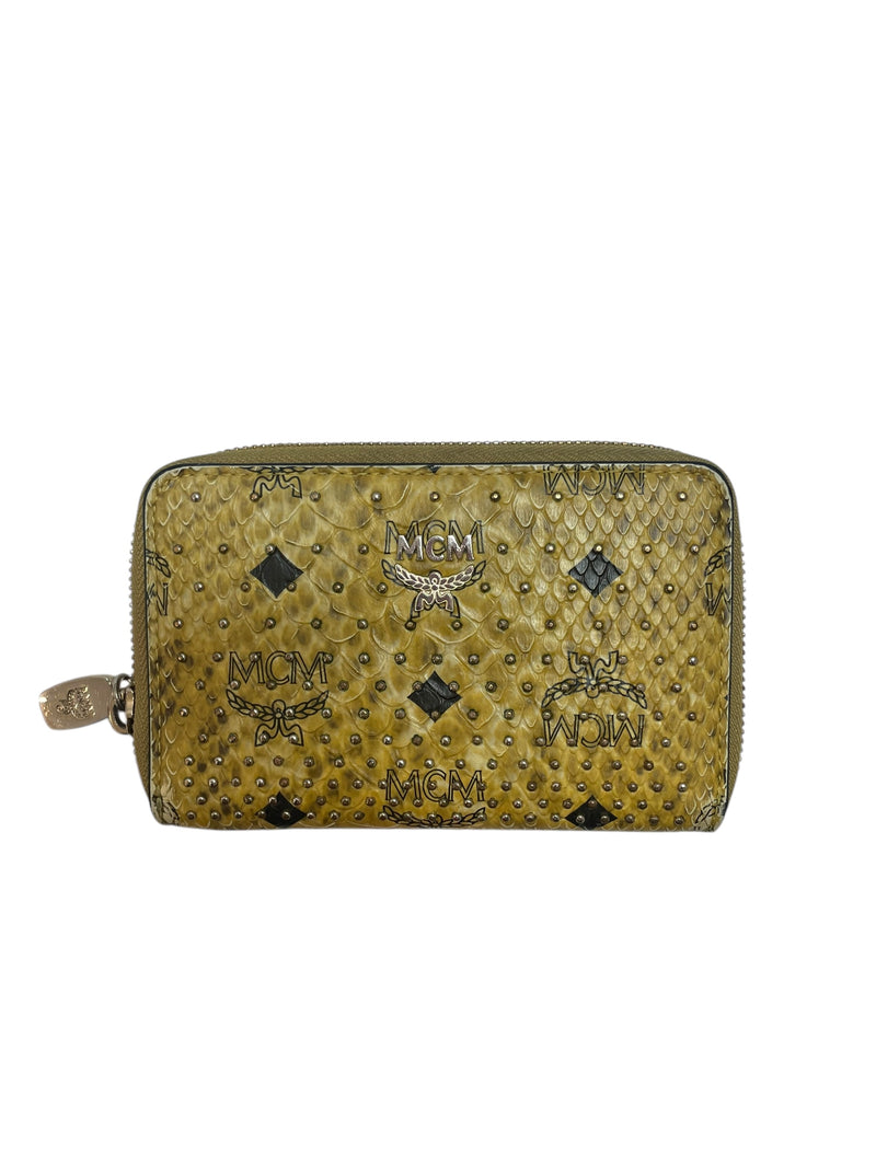 MCM/Wallet/OS/Animal Pattern/Leather/YEL/MONOGRAM