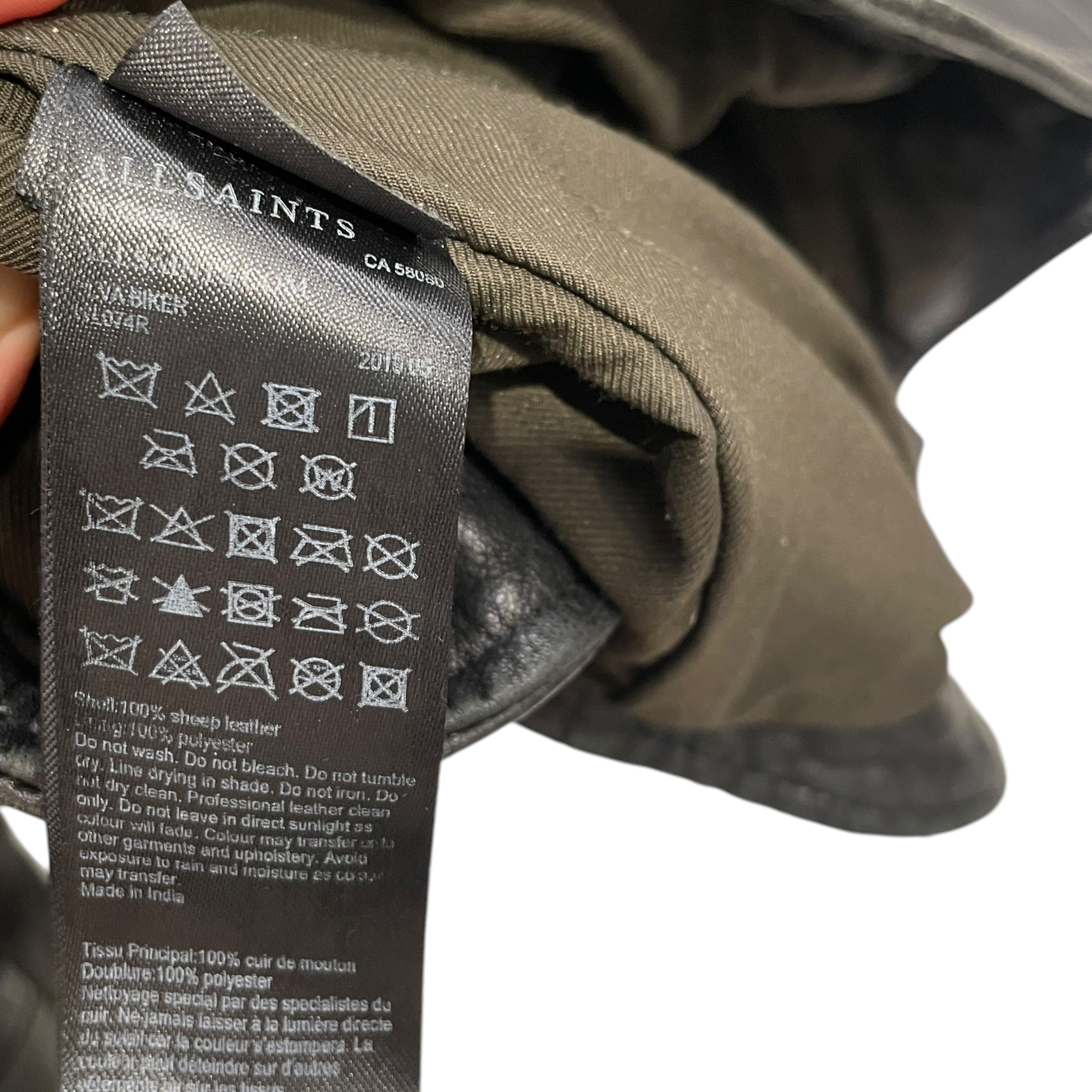 ALLSAINTS/Leather Jkt/8/Leather/BLK/AS BLK MOTO LEATHER JKT view 3