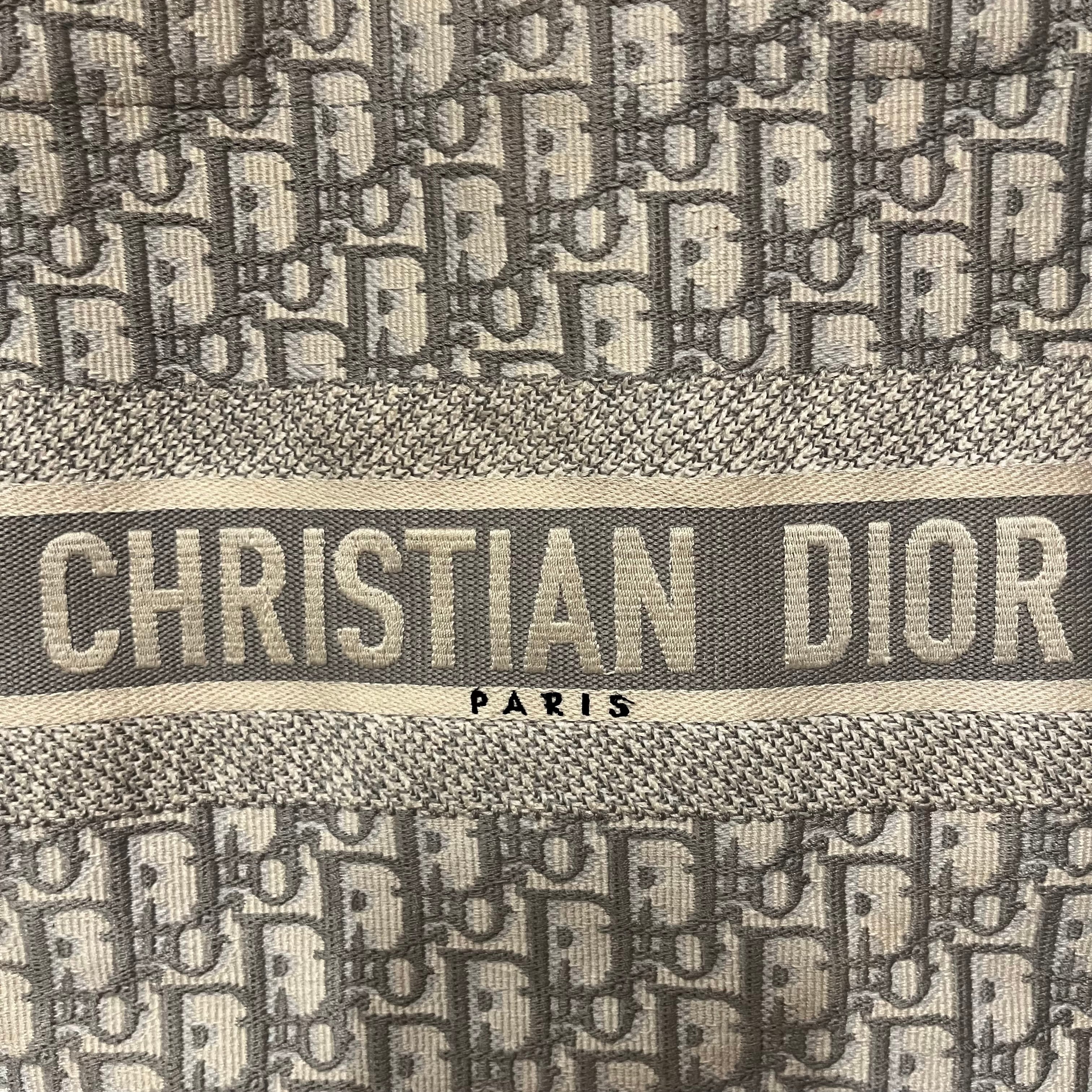 Christian Dior/Hand Bag/Monogram/Cotton/SLV/oblique tote view 3