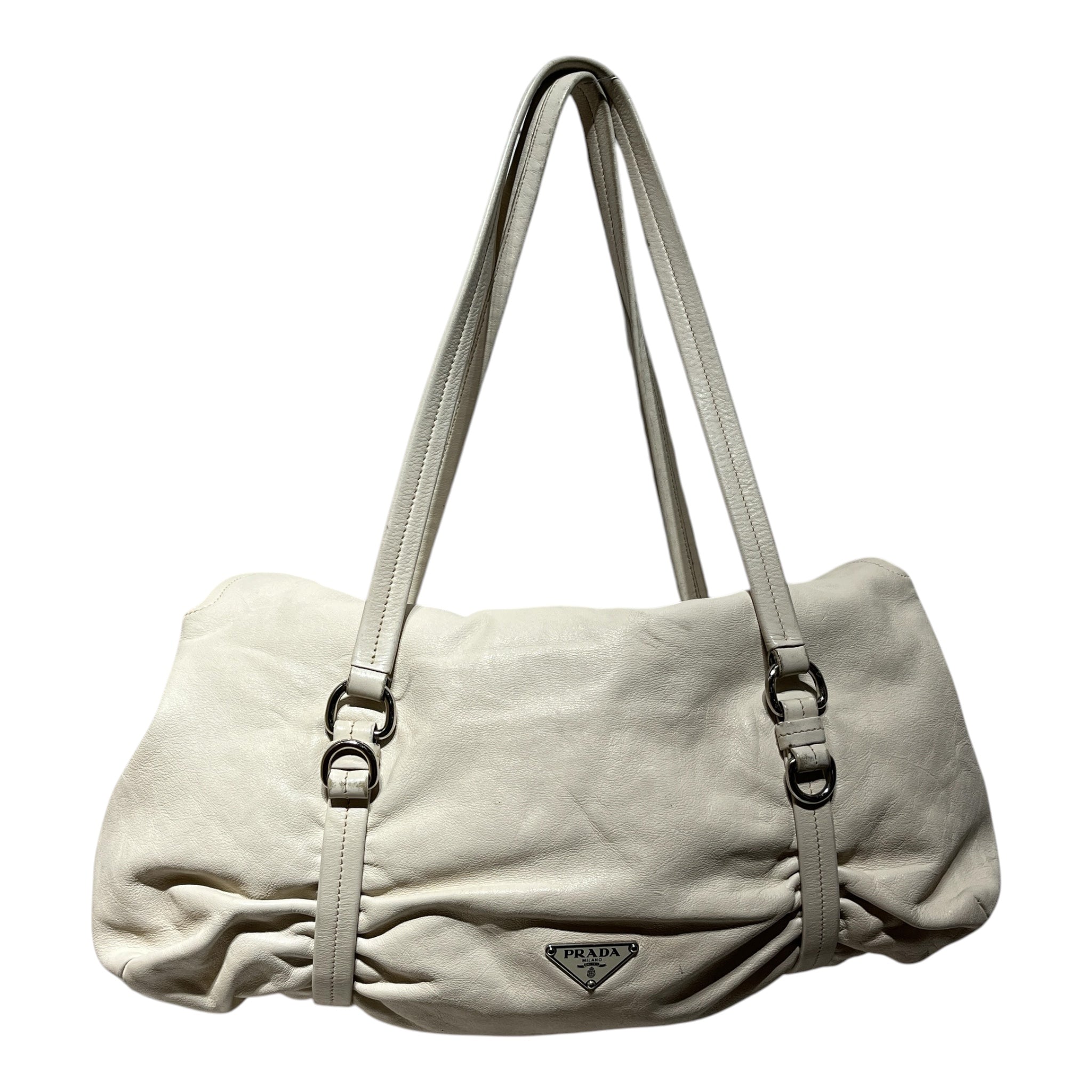 PRADA/Hand Bag/Leather/CRM/CROC PRINTED CLASP view 3