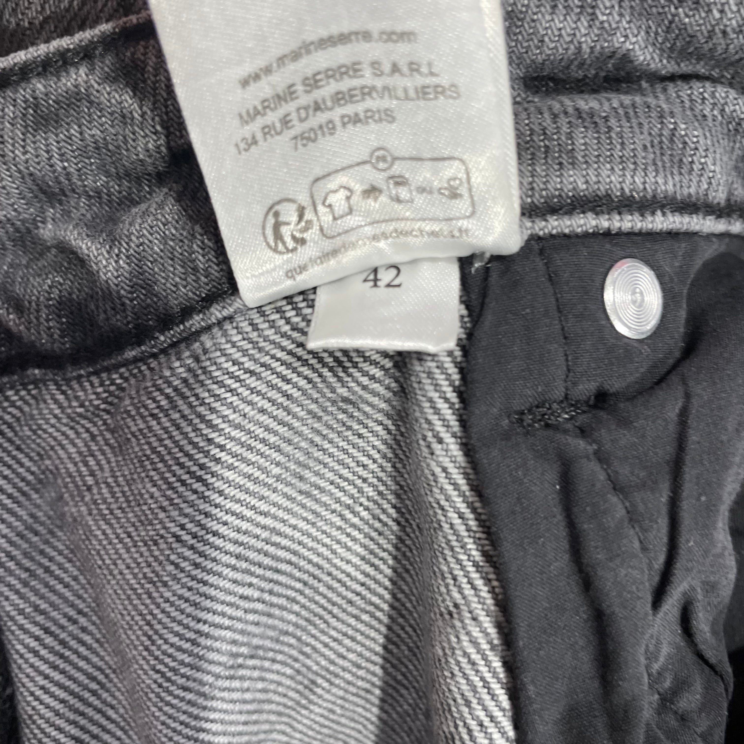 MARINE SERRE/Bottoms/42/Monogram/Denim/GRY/NWT MOON LAZER STRAIGHT FIT view 5