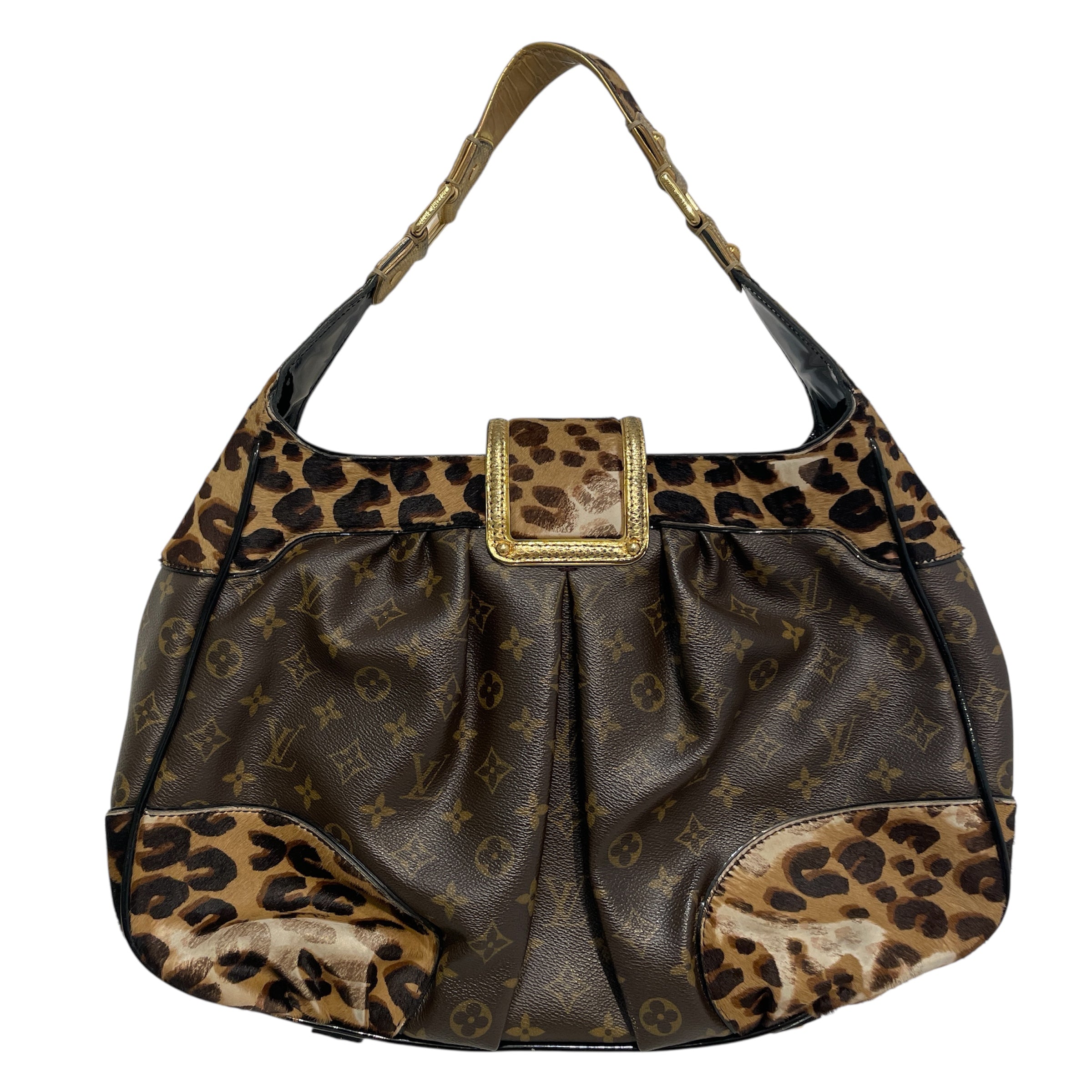 LOUIS VUITTON/Hand Bag/Monogram/Leather/BRW/Monogram Leopard Polly view 2