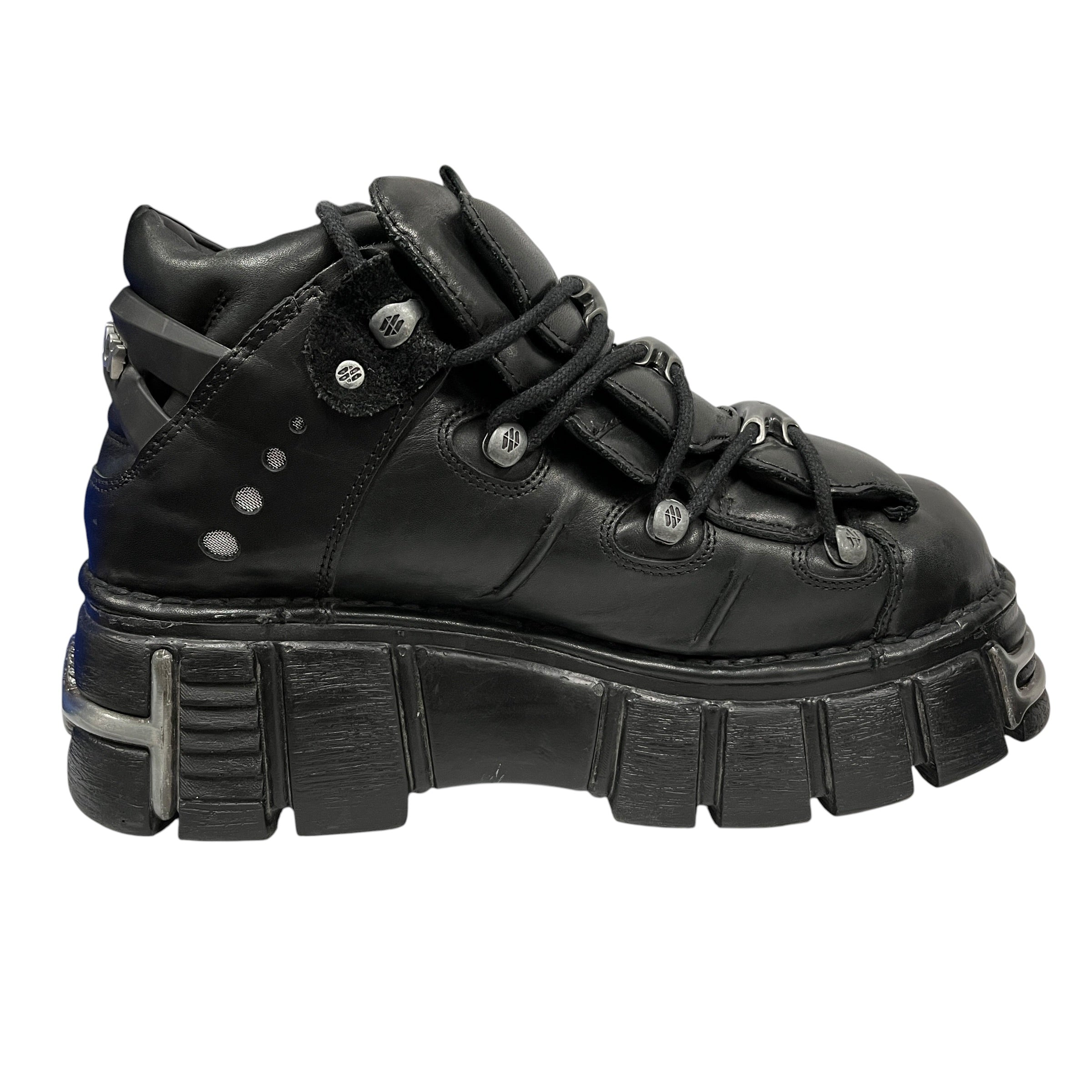 NEW ROCK/Hi-Sneakers/EU 44/Leather/BLK/106-S1 view 6