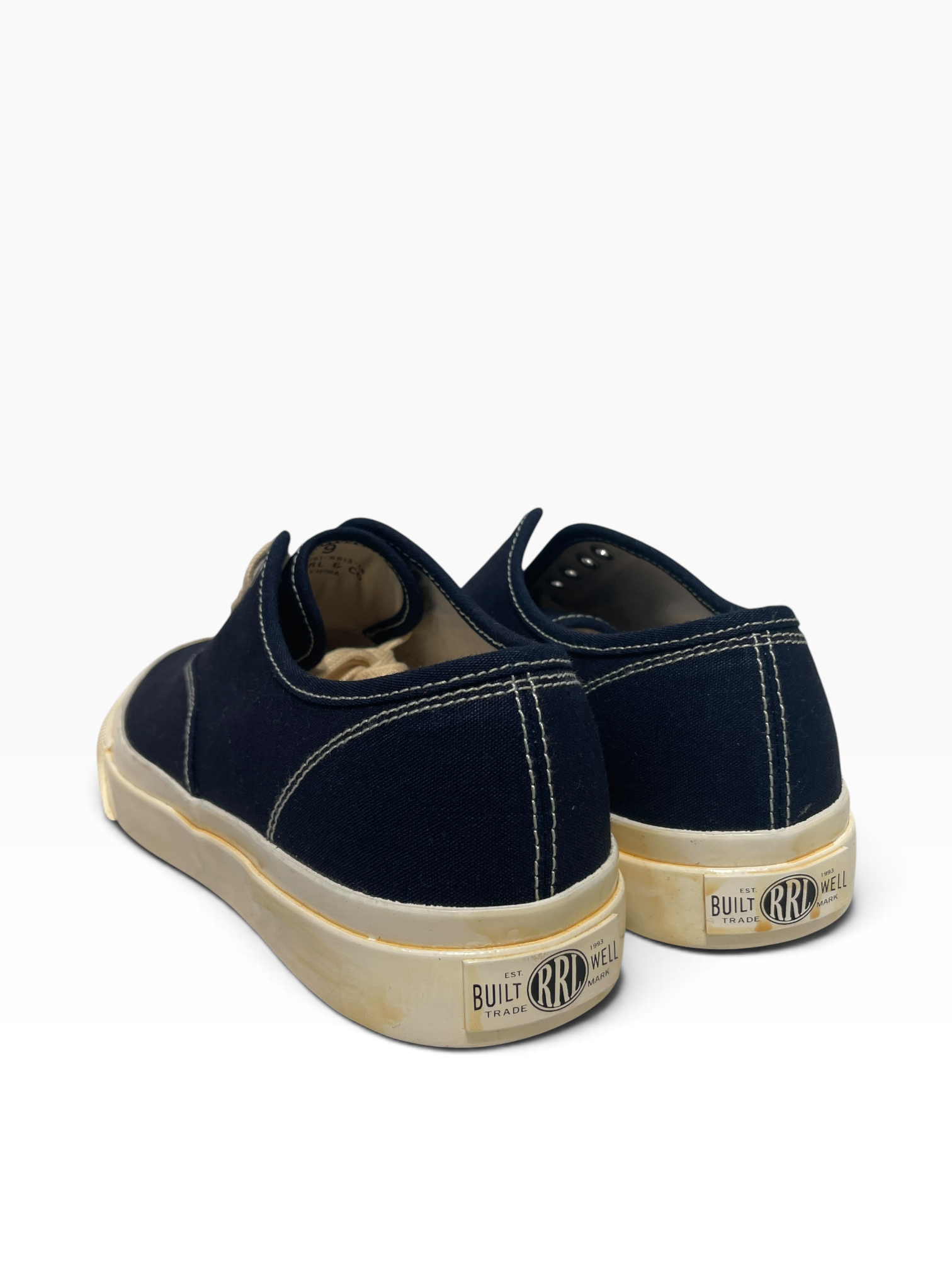 RRL/Low-Sneakers/US 9/Cotton/NVY/NEW NOR-FOLK-SK-VLC view 2