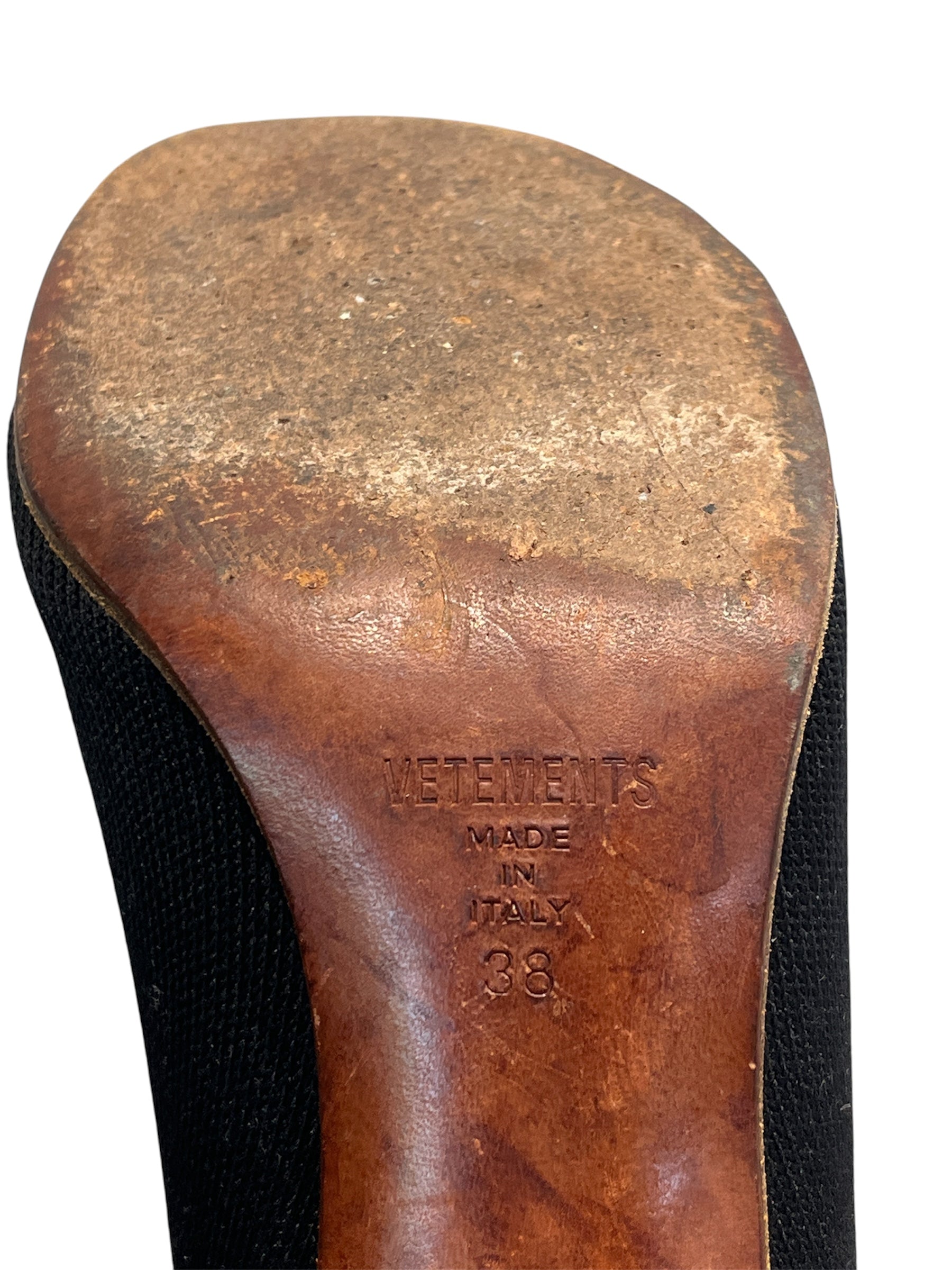 VETEMENTS/Heels/US 8/Cotton/BLK/VETEMENTS LIGHTER HEELS view 3